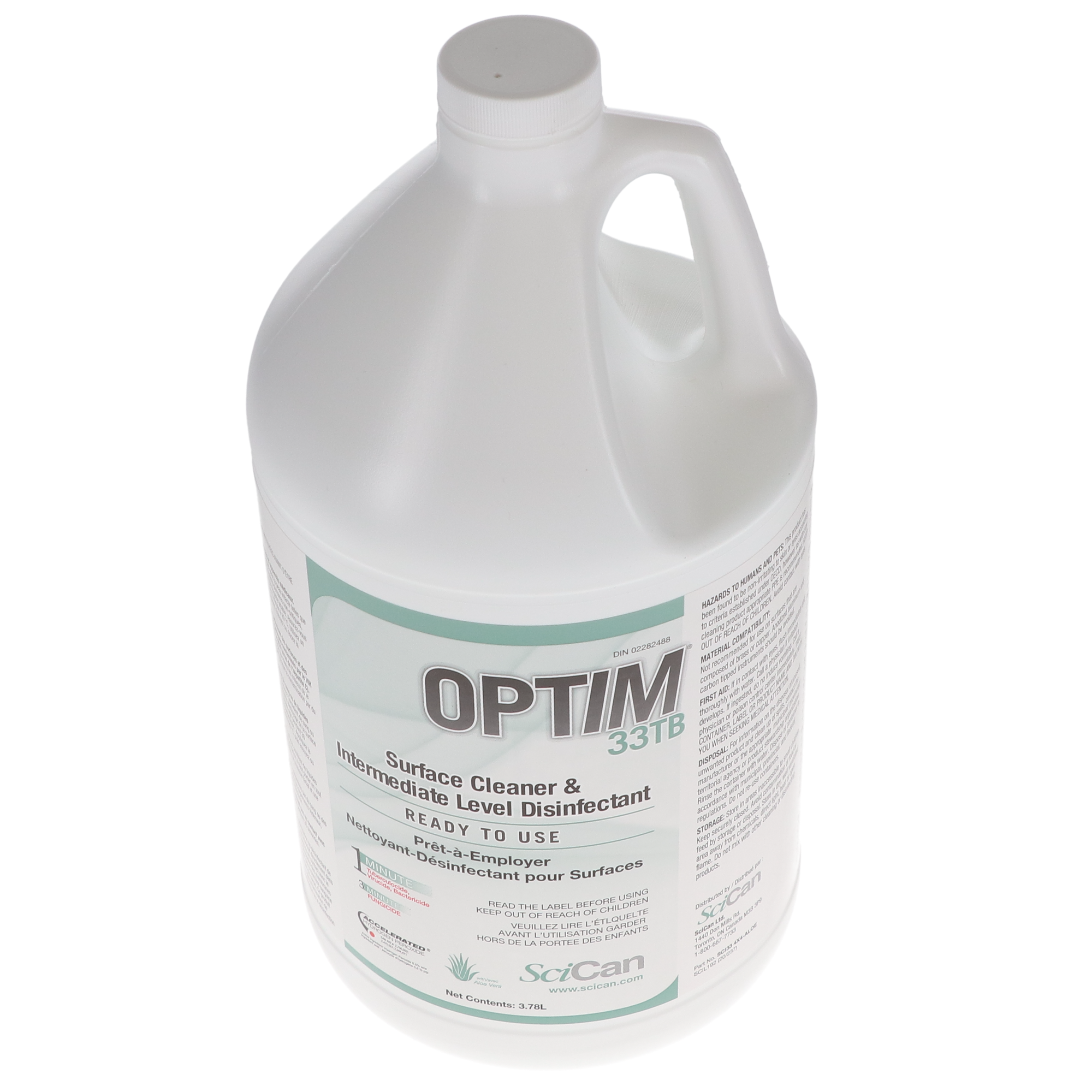 Optim 33TB, Disinfectant Liquid, 4 L Bottle, Aloe Scent, 1/Pk, SCI334X4-ALOE thumbnail 4