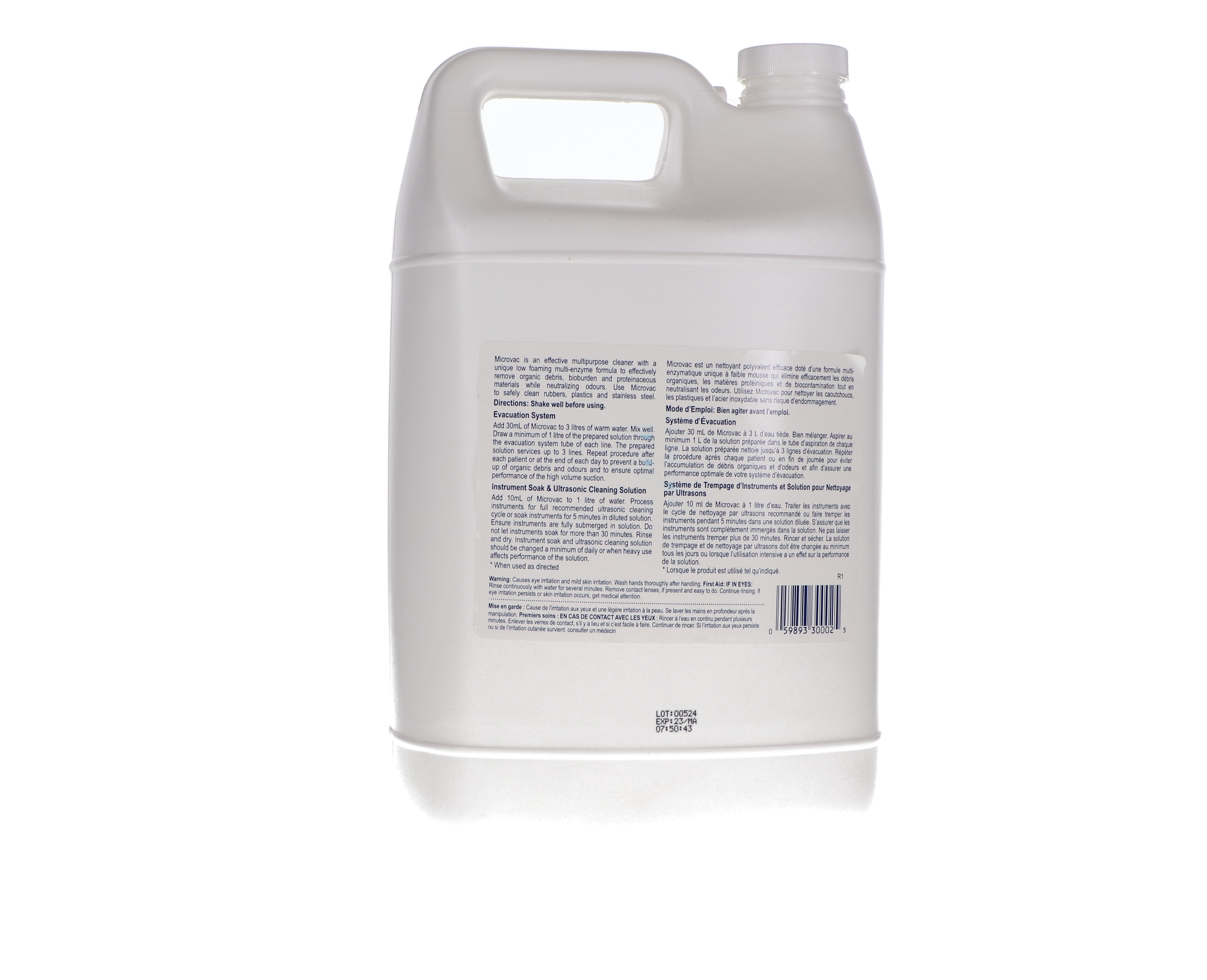 Dual-Purpose Microbex Microvac Cleaning Solution, 4 L, 1/Pk, G-MICROVAC-XXL thumbnail 2