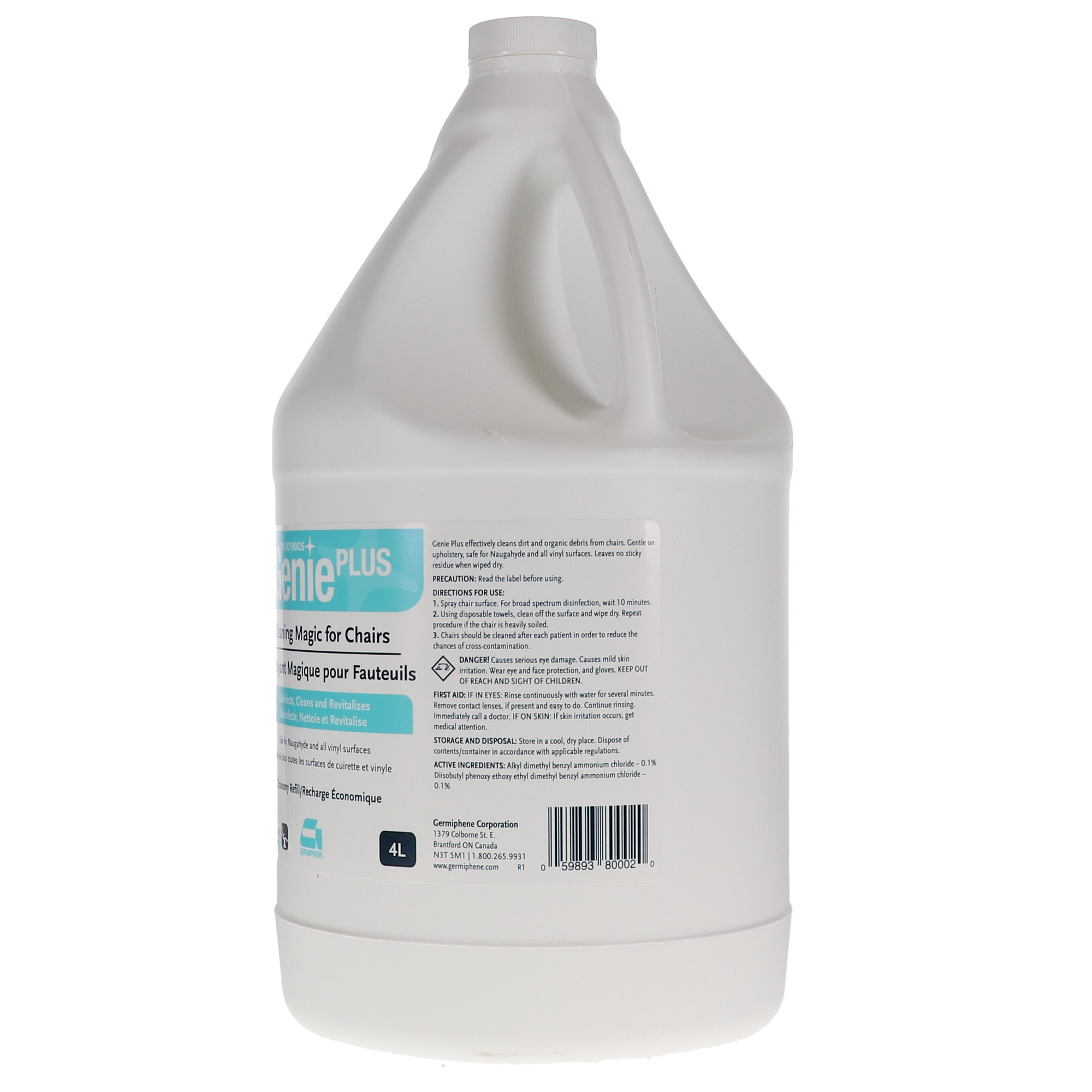 Genie Plus Chair Disinfectant and Cleaner, 4L, 1/Pk, GE-M thumbnail 5