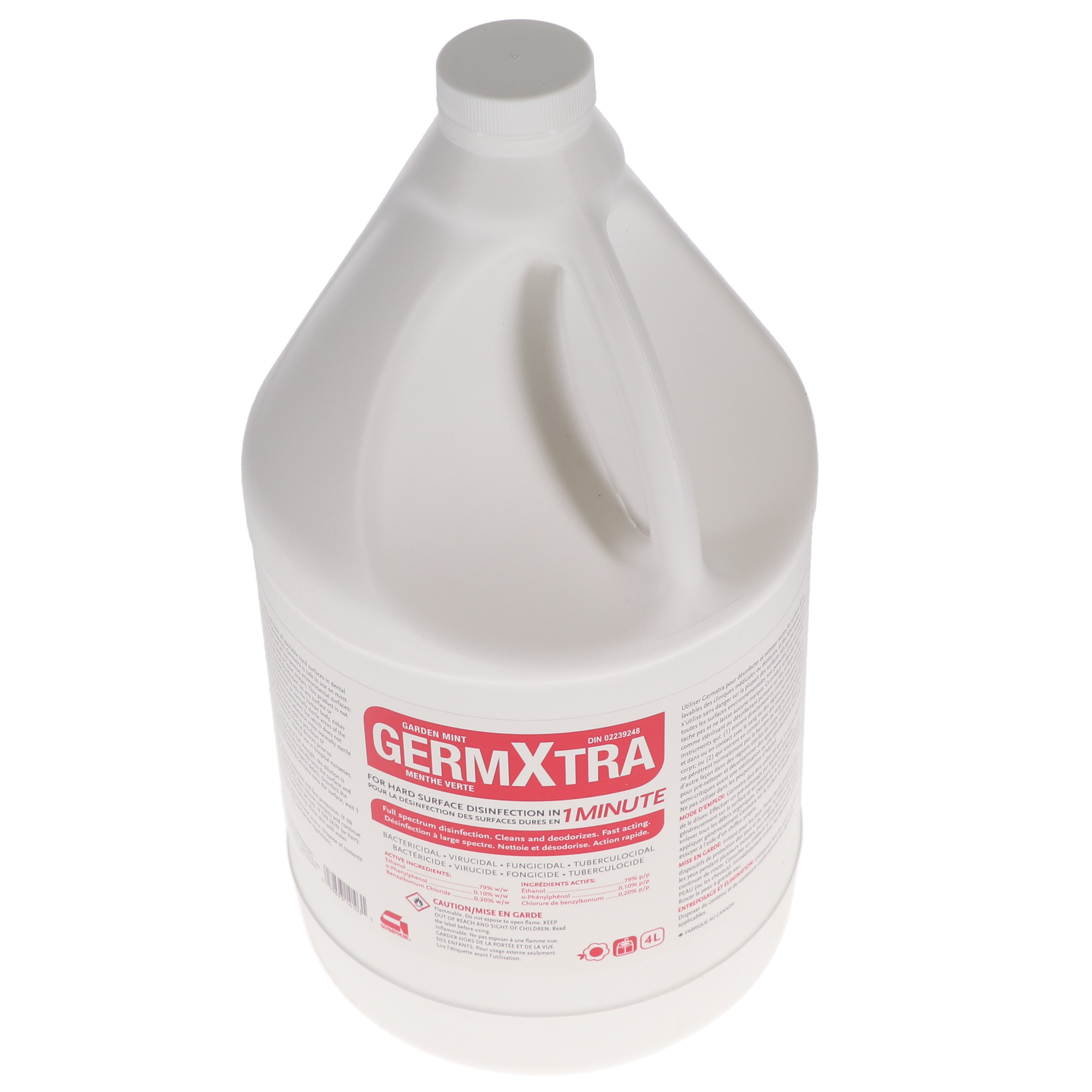 GermXtra Hard Surface Disinfectant, Broad Spectrum, 4 L, Garden Mint, 1/Pk, GMXX-L thumbnail 4