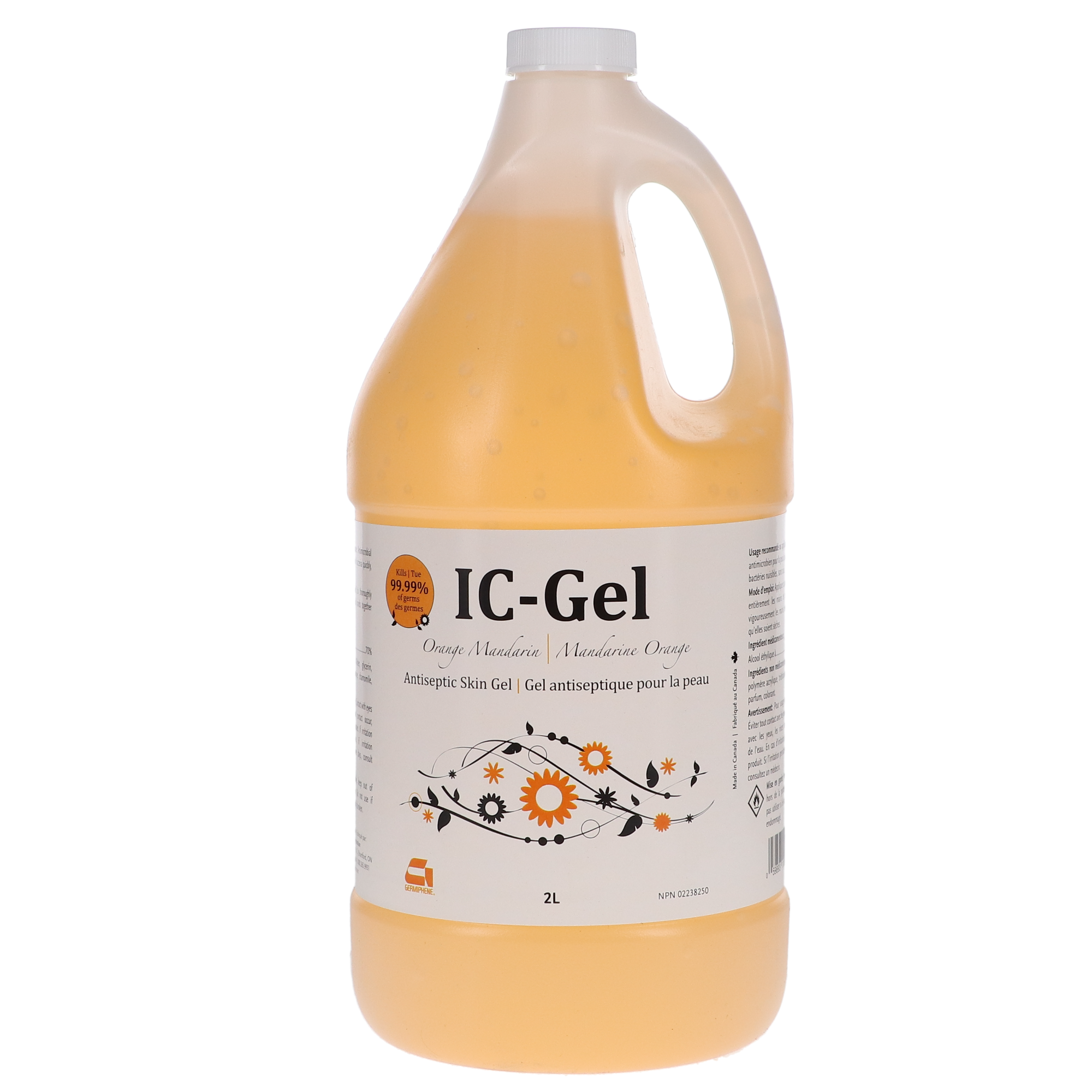 IC-Gel Antiseptic Skin Gel, 2 L, Orange Mandarin, 1/Pk, IC-GEL-XL-MAN (Discontinued) thumbnail 5