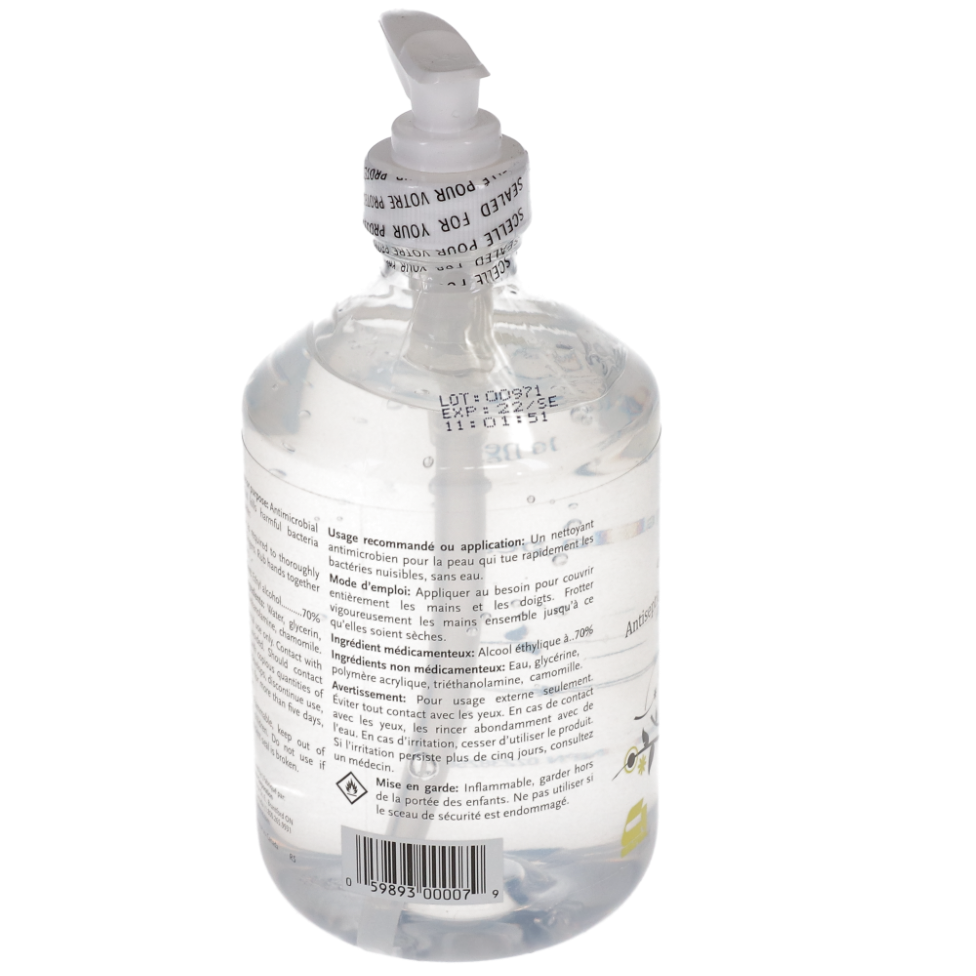 IC-Gel Antiseptic Skin Gel, 480 ml, Chamomile, 1/Pk, IC-GEL-480ML thumbnail 4