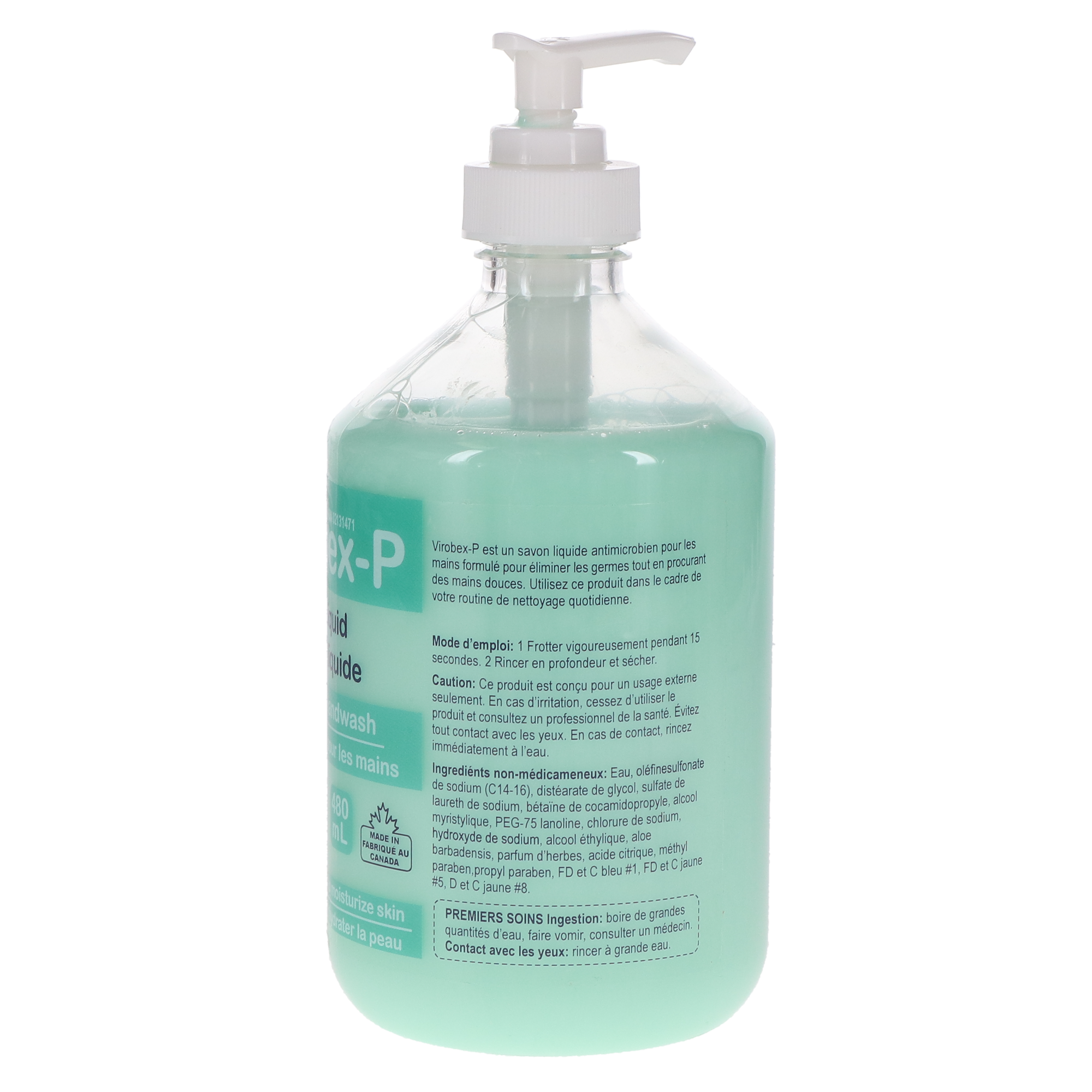 Microbex Virobex-P Antimicrobial Liquid Hand Wash, 480 ml, 1/Pk, G-VIRO-S thumbnail 2