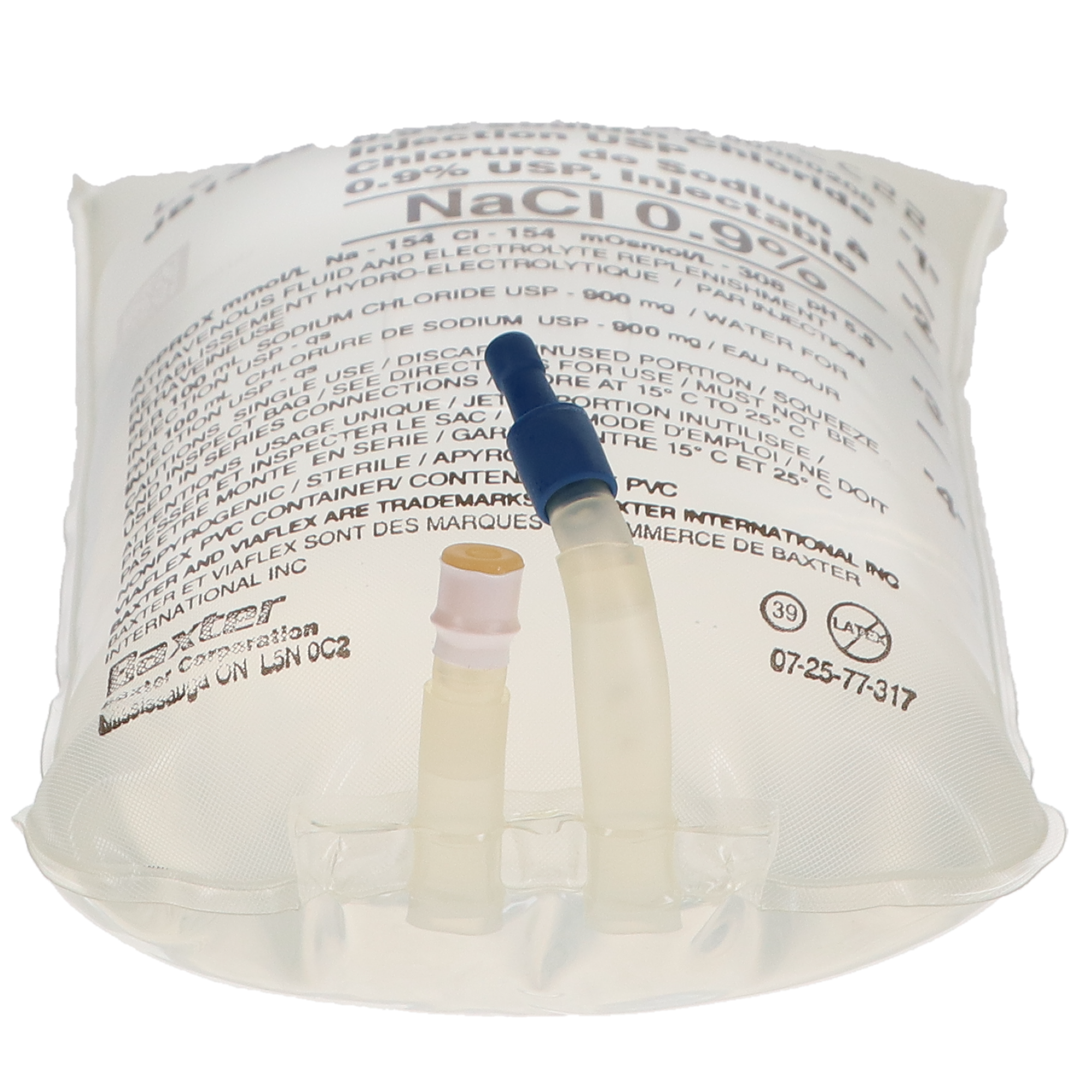0.9% Sodium Chloride (NaCl) Saline Injection, USP, Bag, 500 ml, 1/Pk, JB1323 thumbnail 2