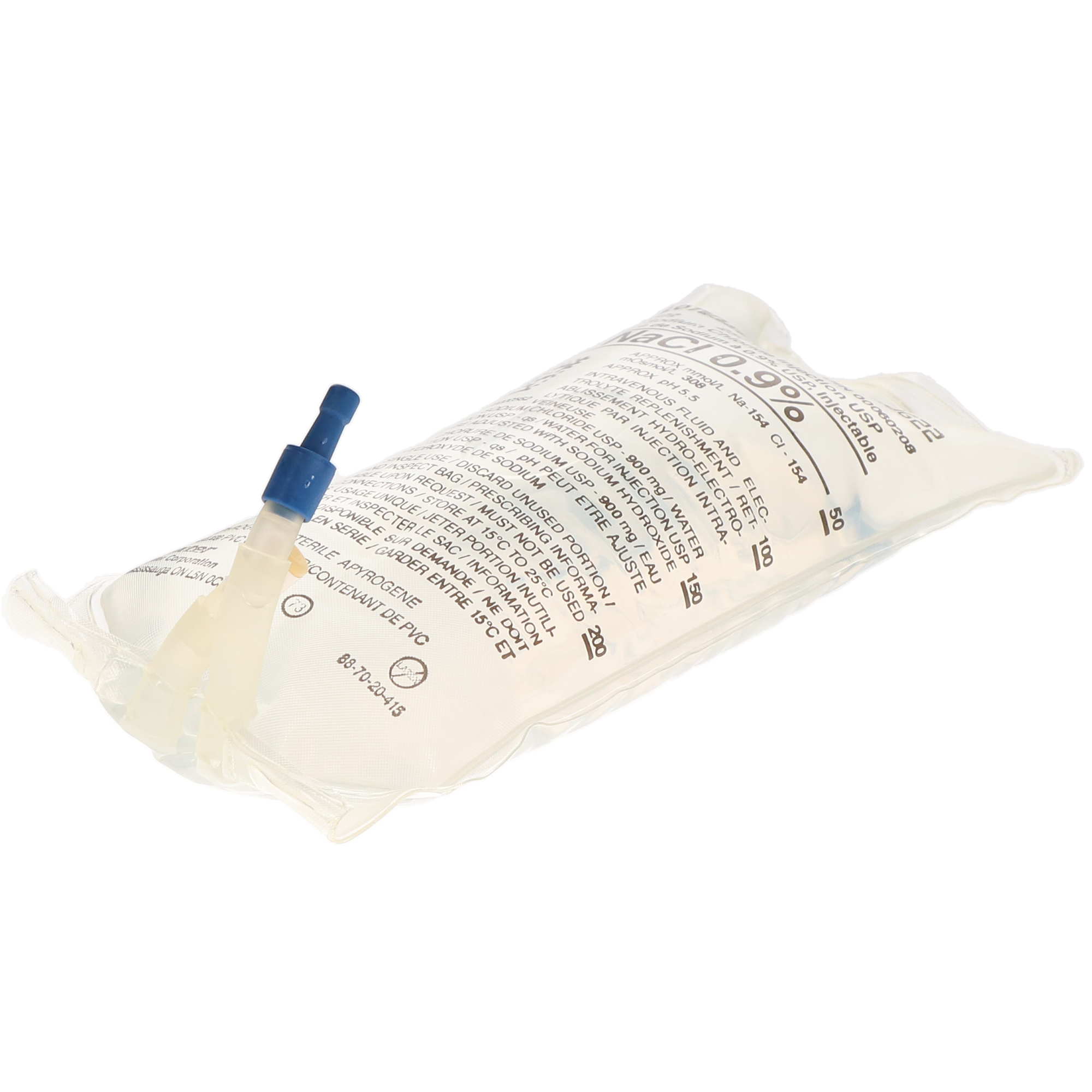 0.9% Sodium Chloride (NaCl) Saline Injection, USP, Bag, 250 ml, 1/Pk, JB1322P thumbnail 2