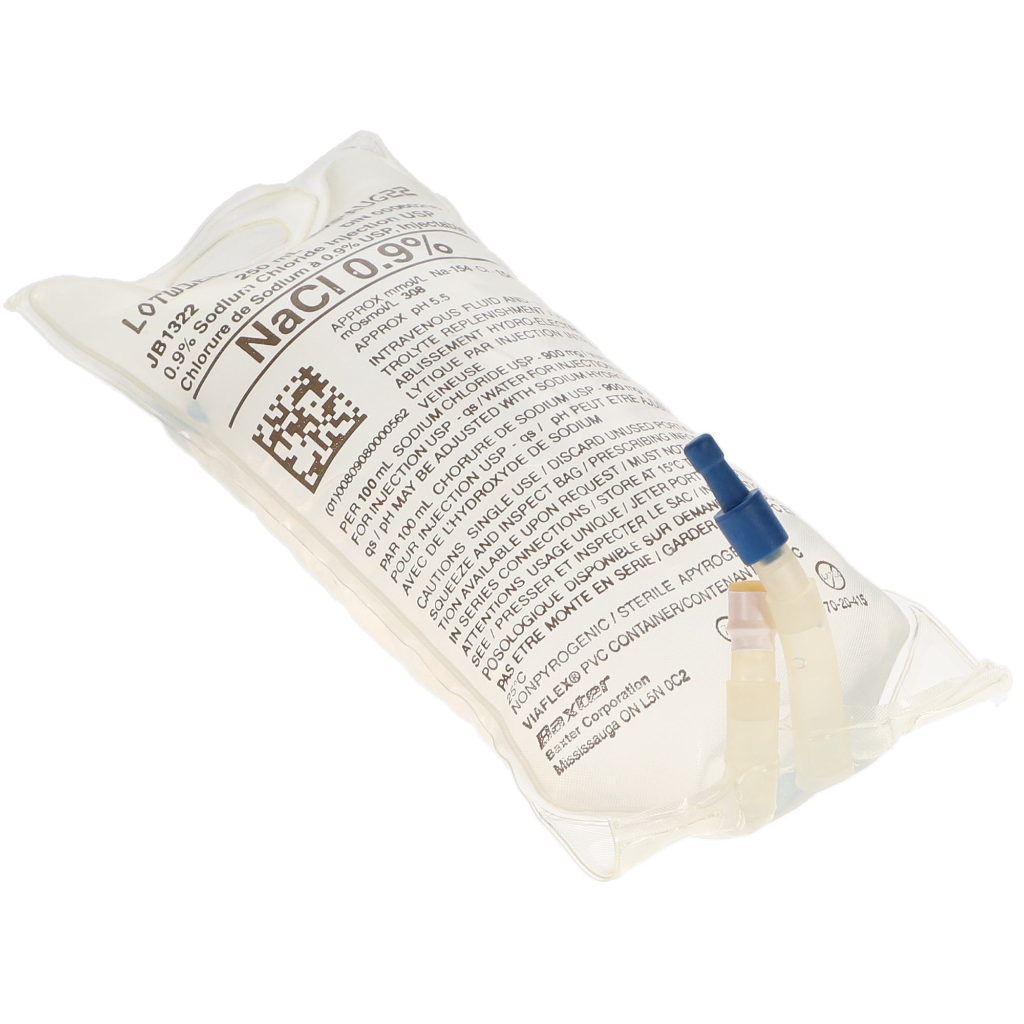 0.9% Sodium Chloride (NaCl) Saline Injection, USP, Bag, 250 ml, 1/Pk, JB1322P thumbnail 4