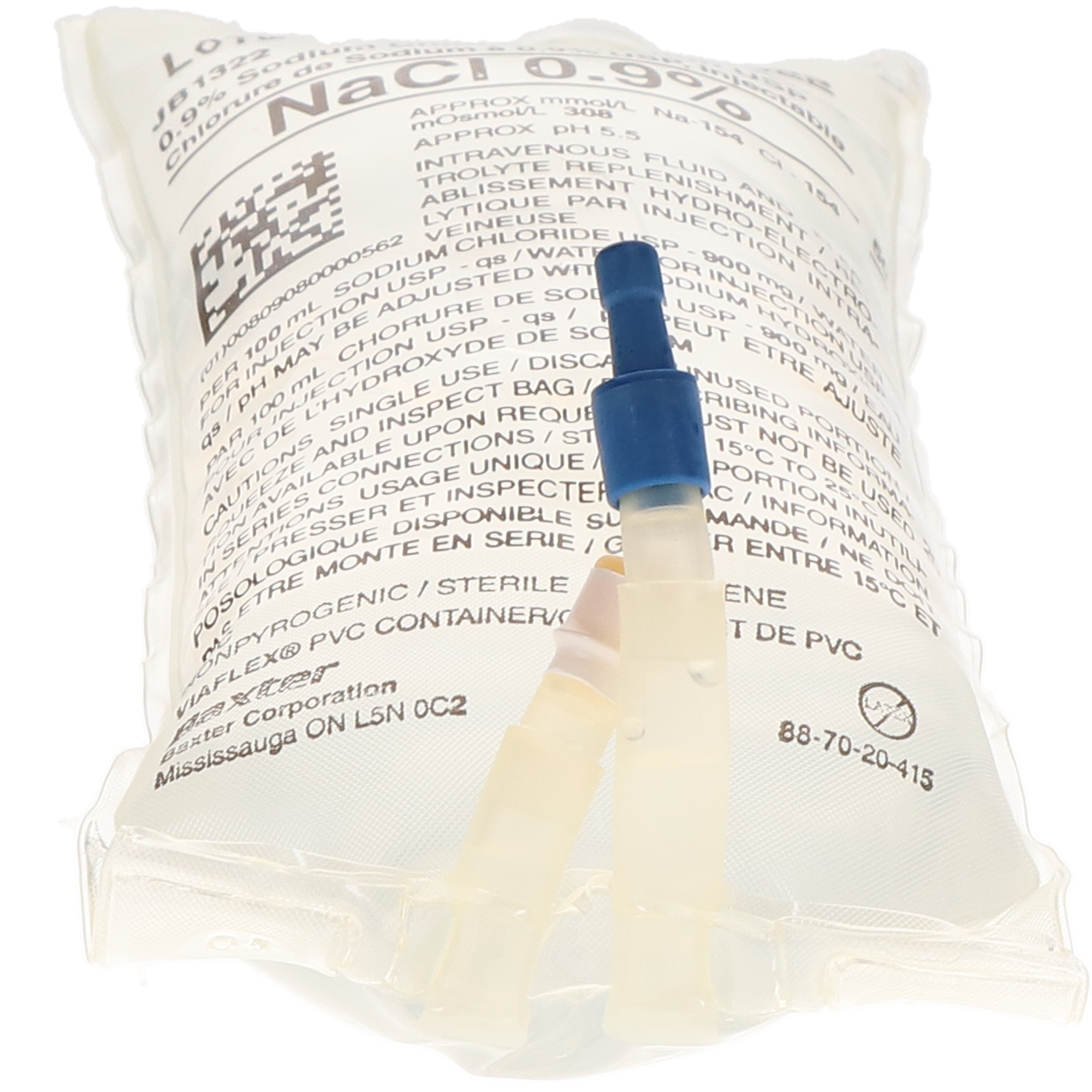 0.9% Sodium Chloride (NaCl) Saline Injection, USP, Bag, 250 ml, 1/Pk, JB1322P thumbnail 5