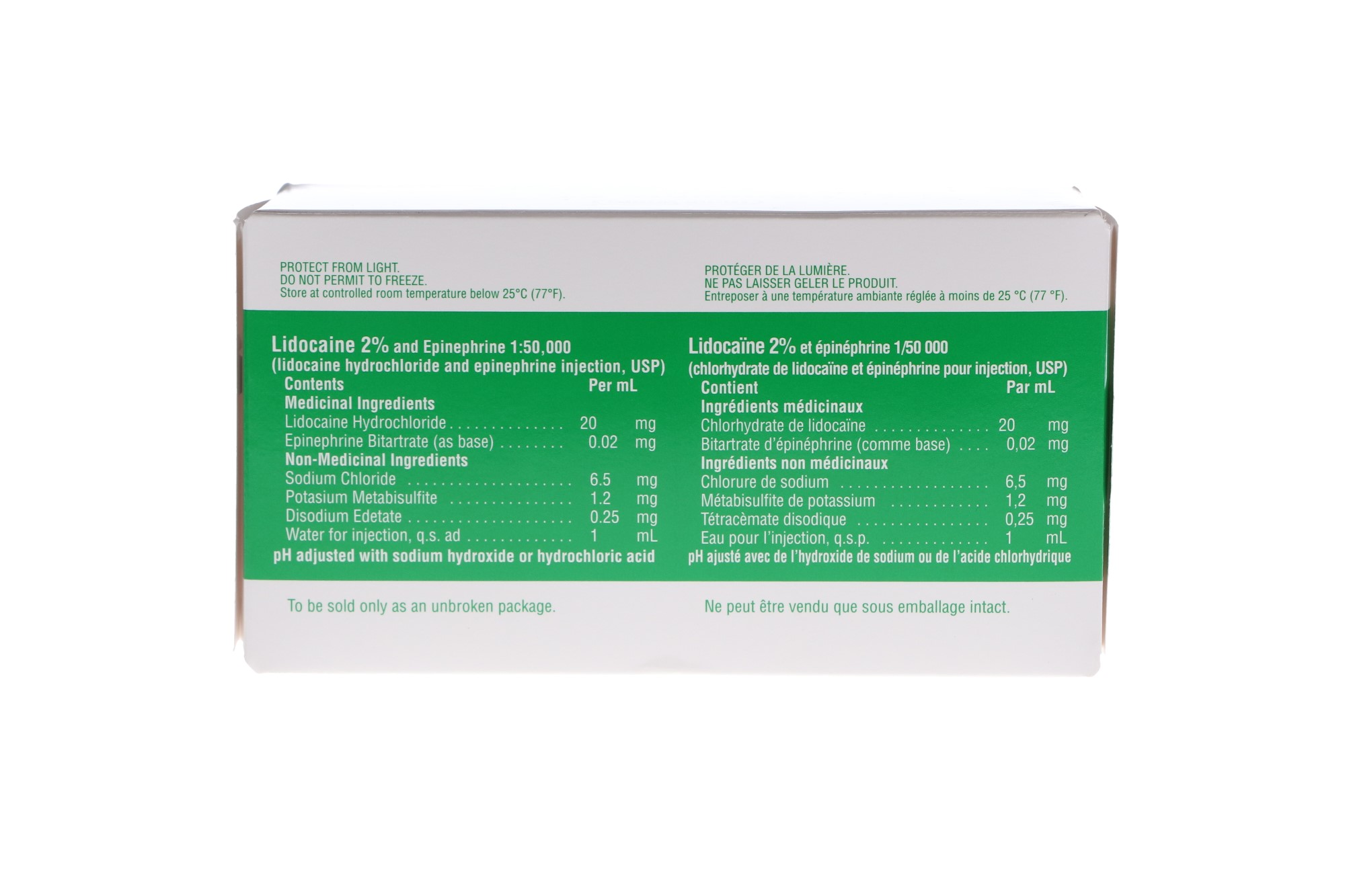 Cook-Waite, Lidocaine HCl 2%, with Epinephrine, 1:50,000, 1.8 ml, Green, 50/Pk, 99170 thumbnail 4