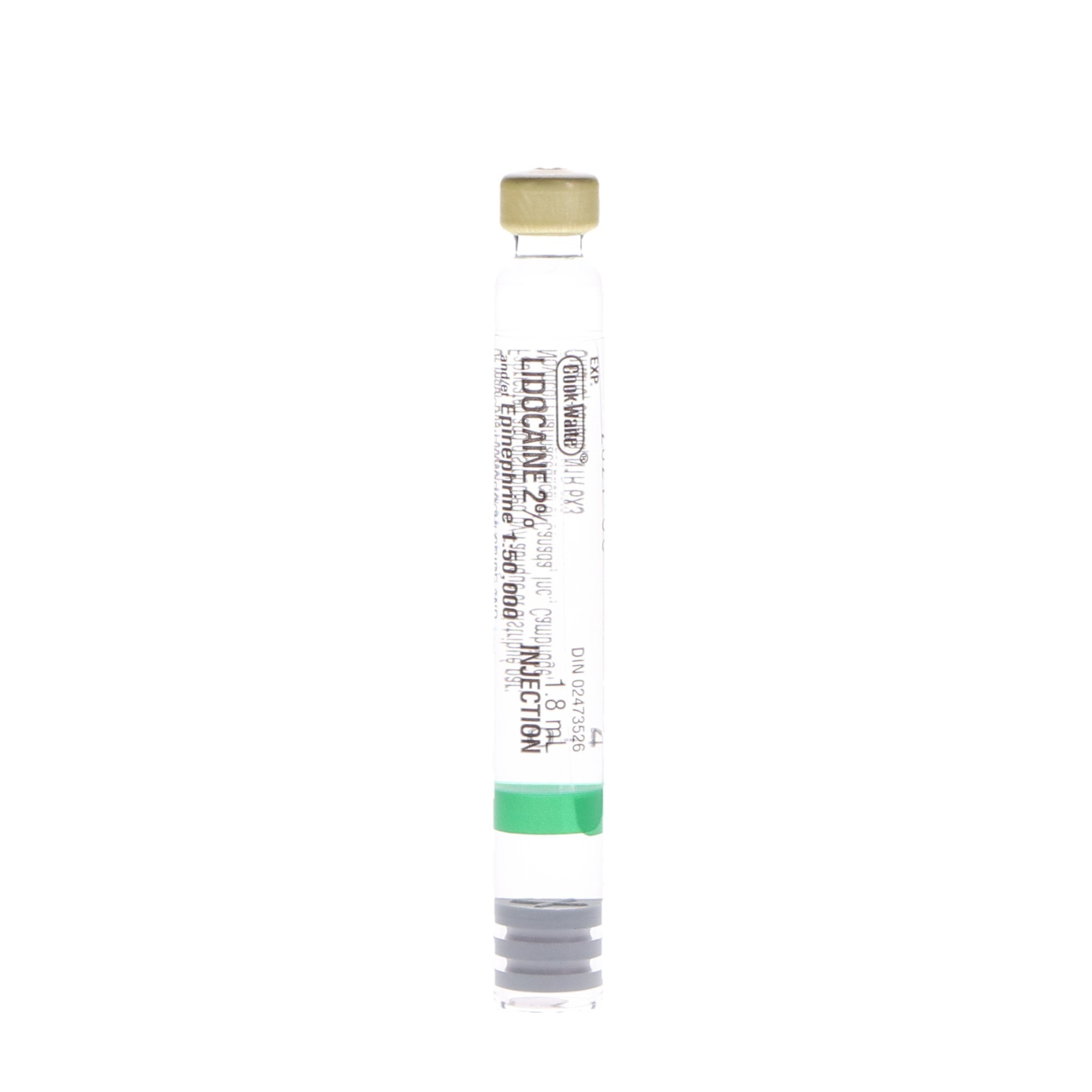 Cook-Waite, Lidocaine HCl 2%, with Epinephrine, 1:50,000, 1.8 ml, Green, 50/Pk, 99170 thumbnail 7