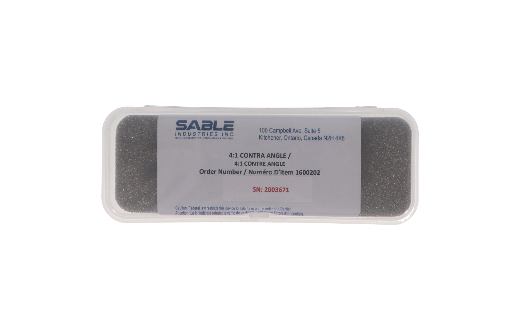 NSK Type 4:1 Reduction Contra Angle Handpiece Attachment, Green, 1/Pk, 1600202 thumbnail 5