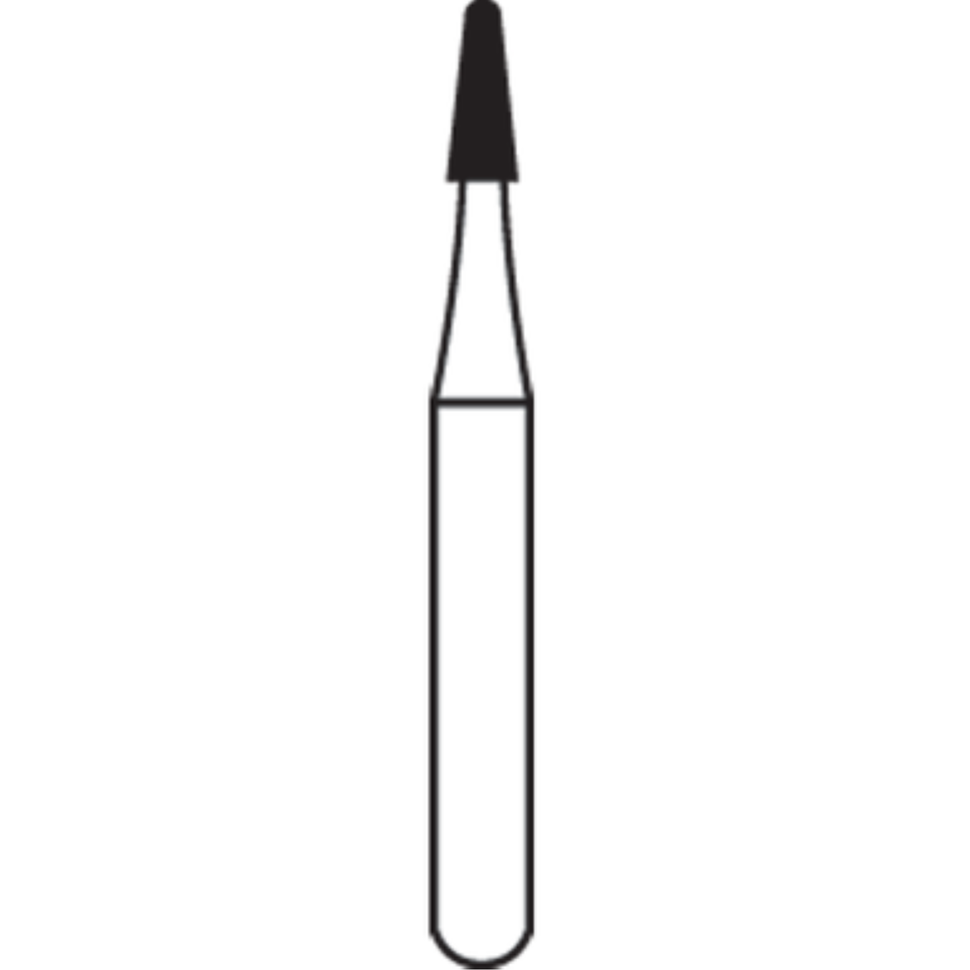 Alpen Operative Carbide Burs, FG, Long Cross Cut Tapered Fissure, # 702L, 1.6 mm, 10/Pk, R10702L product image