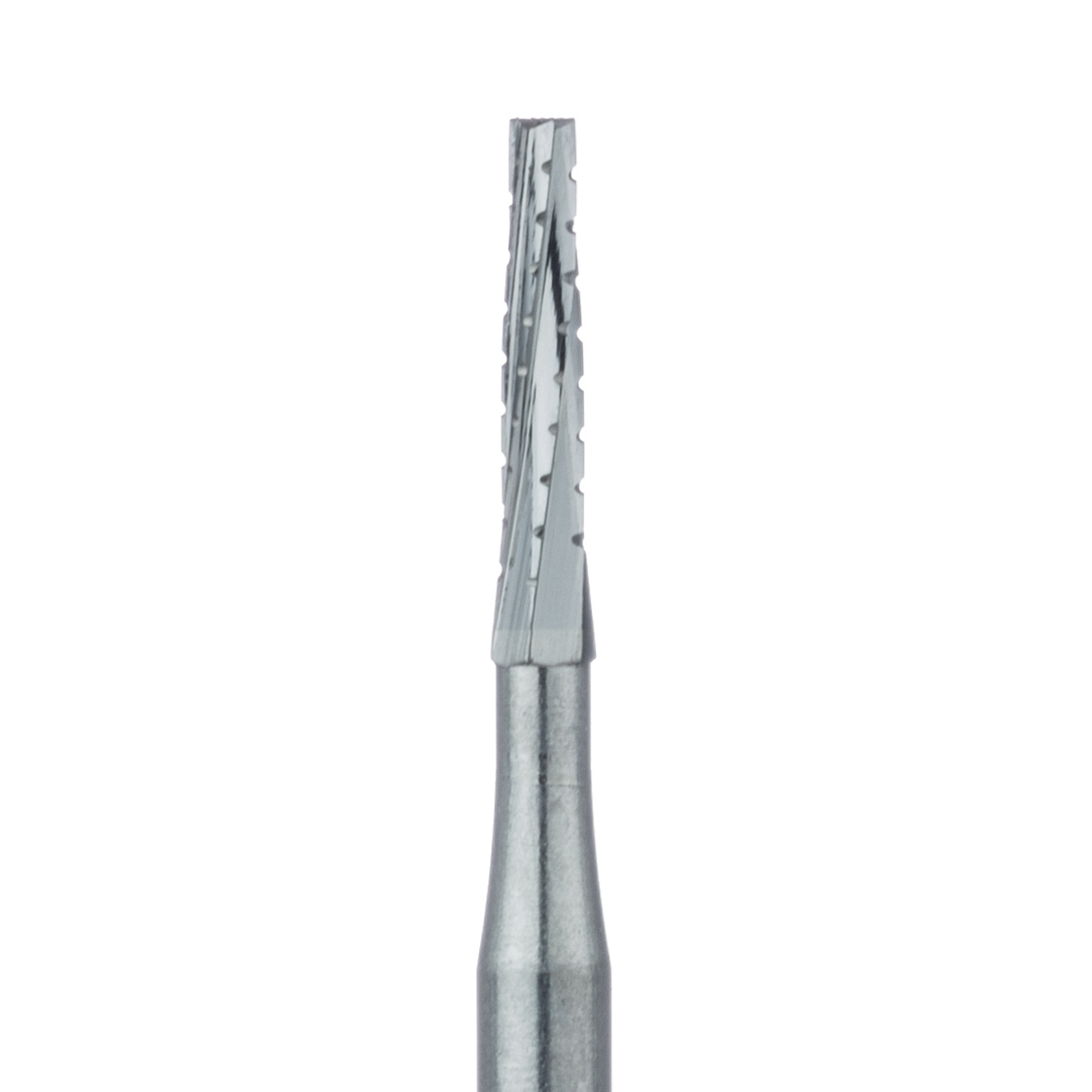 Oral Surgery Carbide Burs, Shank 4, FG, Taper Flat End Cross Cut, # 701, 1.2 mm, 5/Pk product image
