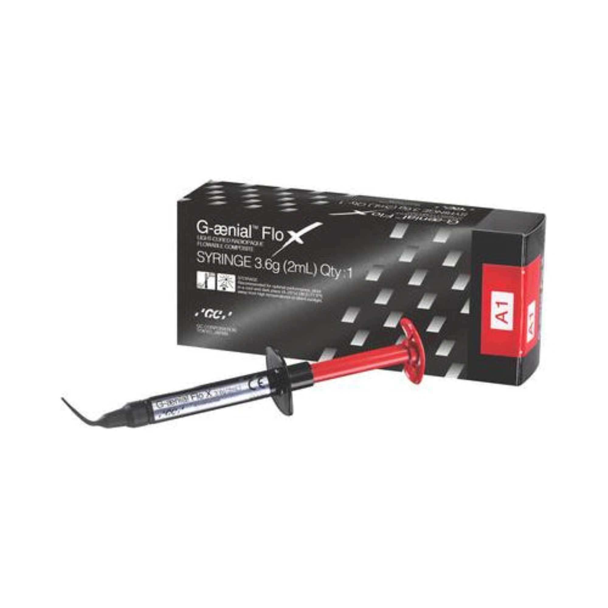 G-Ã¦nial Flo X Composite, Light-Cure, Low Viscosity, Syringe Refill, 3.6 g, A1, 1/Pk product image