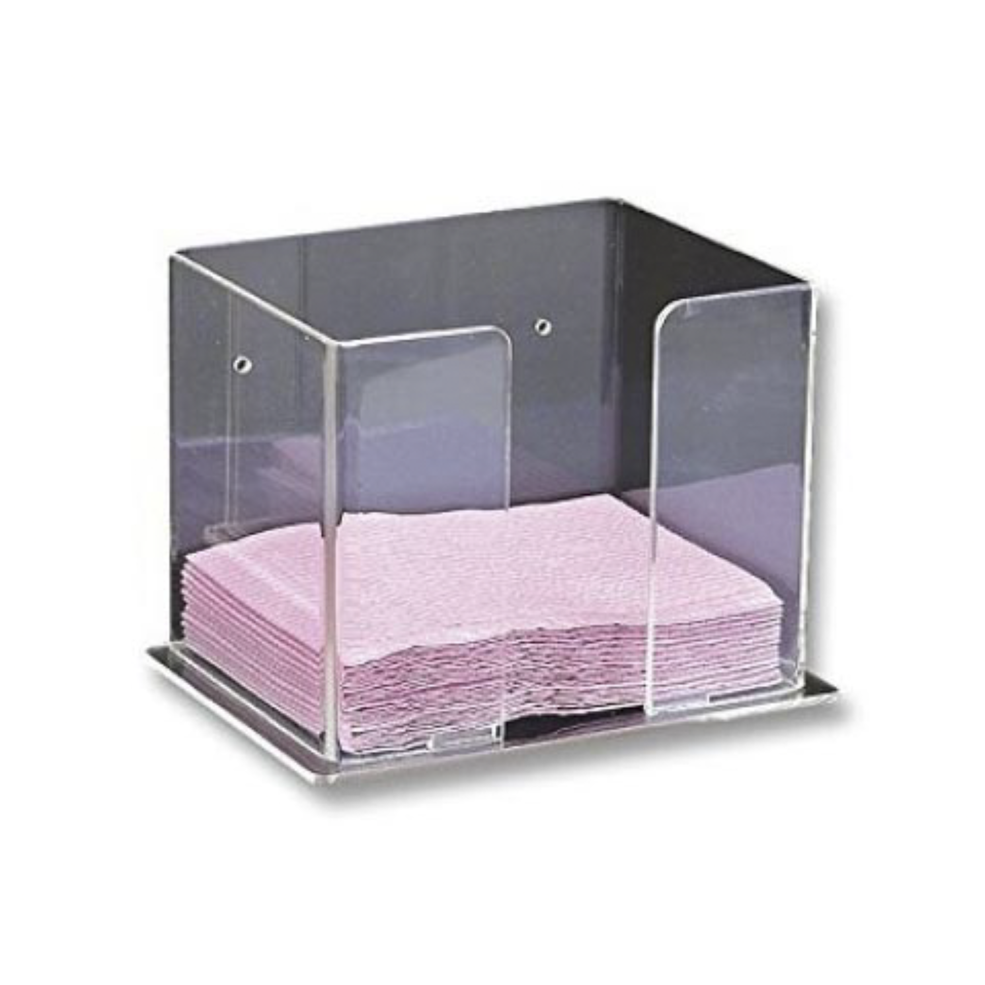 Plasdent - Bib Holder, Long Side Loading - Clear, 5-5/8" W x 7-1/2" H x 6-1/4" D, 1205 thumbnail 5