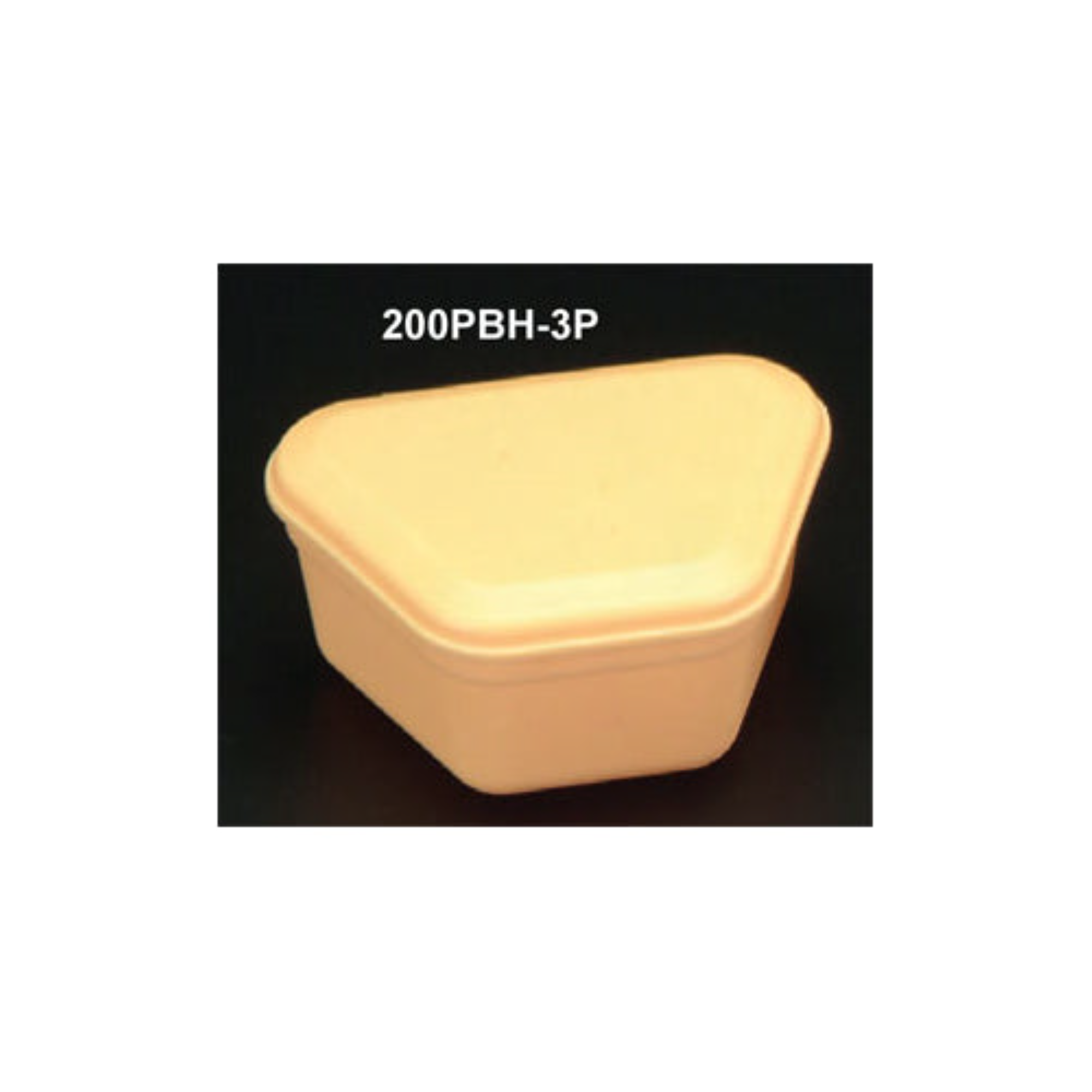 Plasdent - ProBath Denture Boxes, Color: Yellow Eclipse, Heavy Gauge, Soft Plastic, 2", 200PBH-3P product image