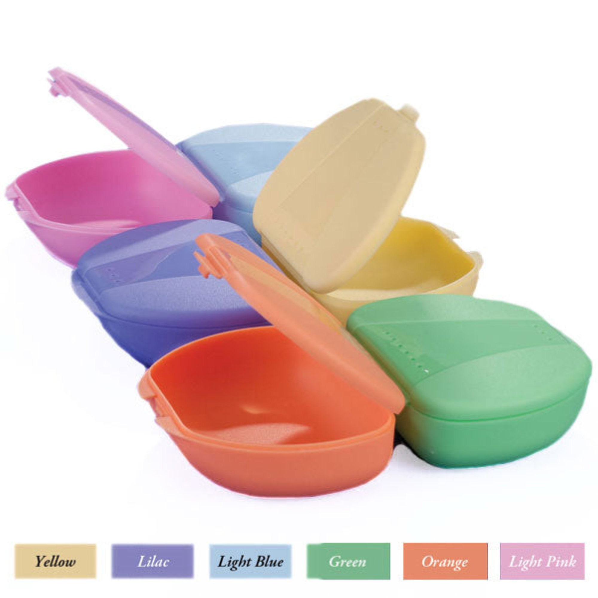 Plasdent - Retainer Boxes - Solid Tropical Colors 12/Box. Feature precise snap, TC2002-TJA product image