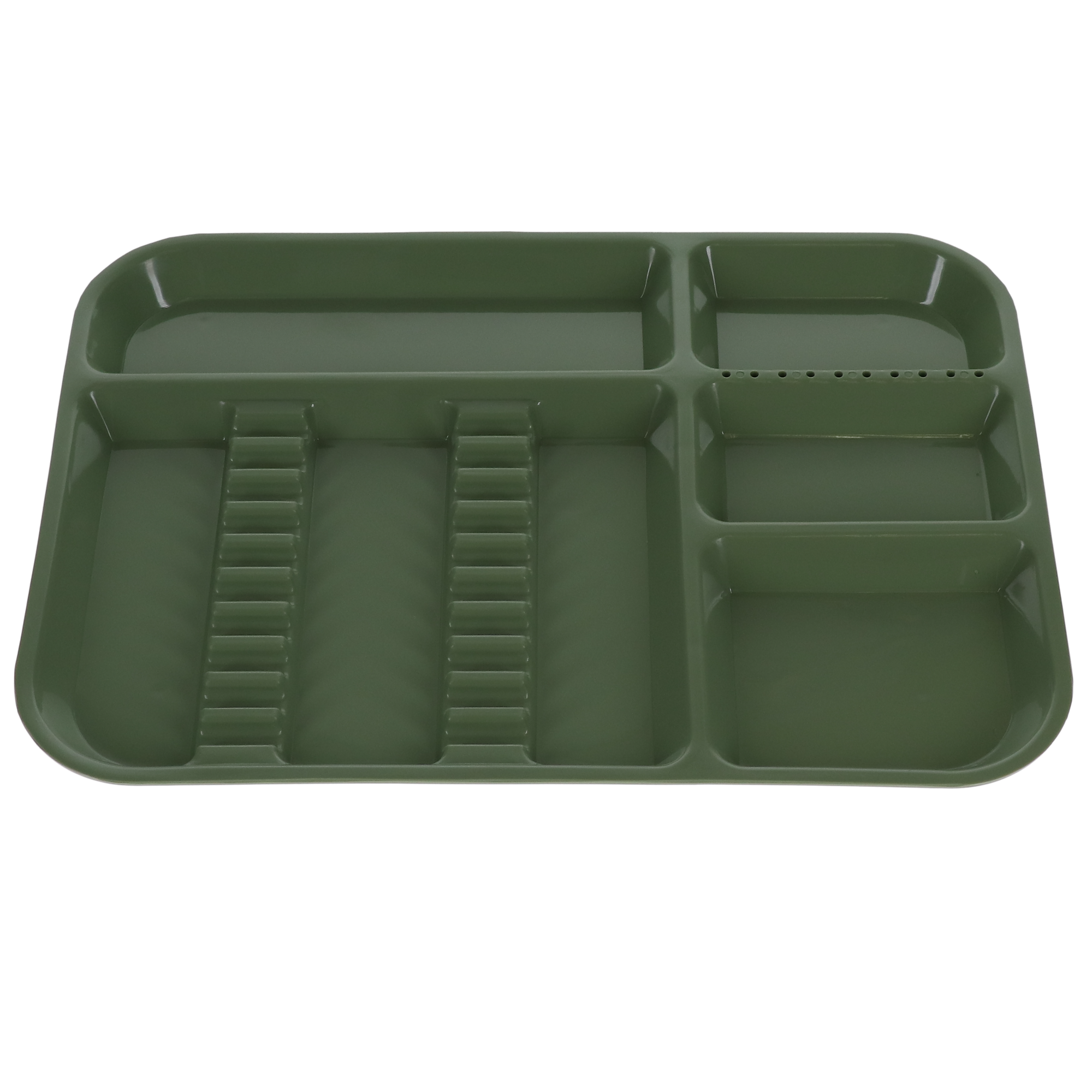 Plastic Set-Up Trays, Ritter, Divided, # B, 13 1/2" x 9 5/8" x 7/8", Green, 1/Pk, 300BD-4 product image