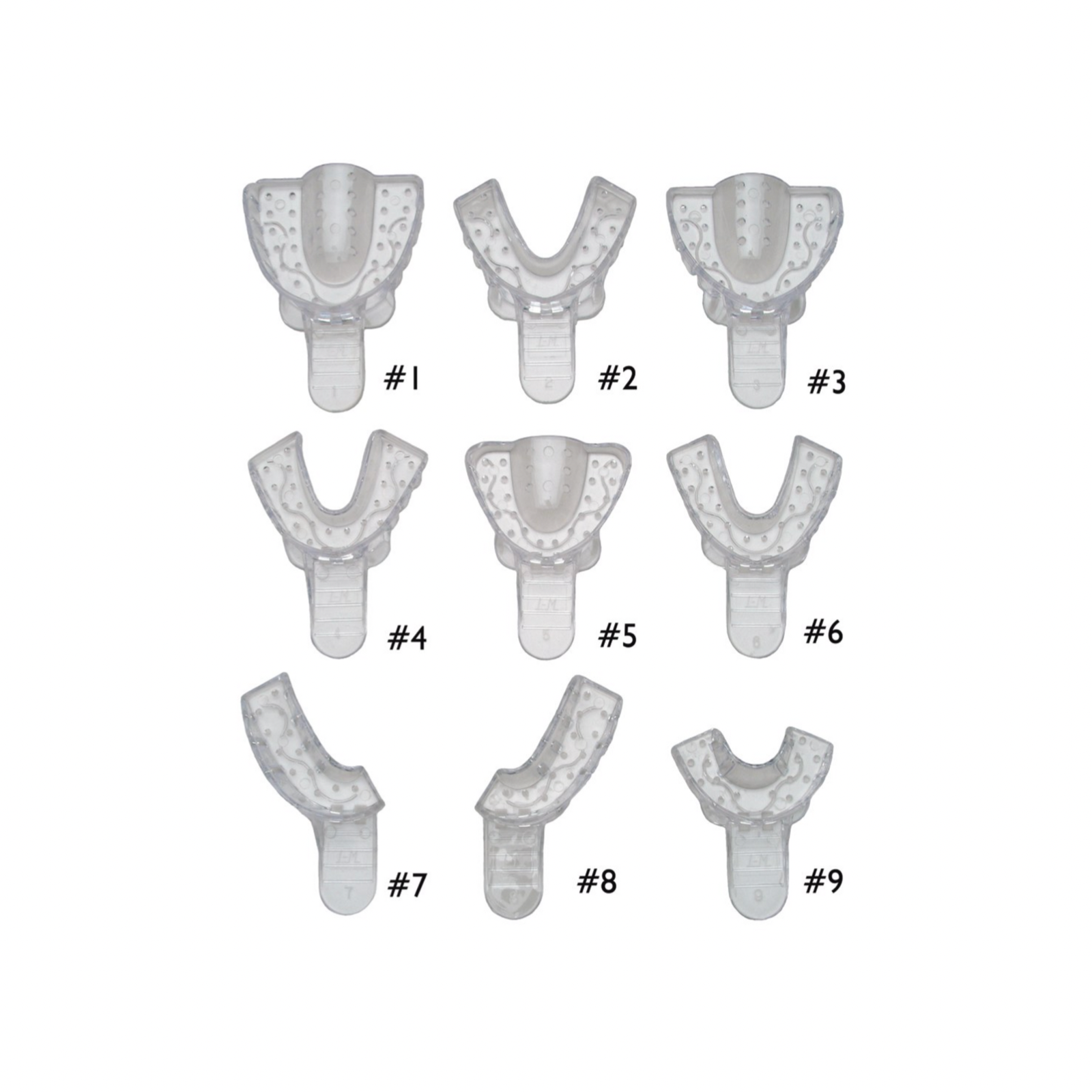 Vista Clear Plastic Impression Tray #4 Med/Lower 12/Bg, 310004 product image