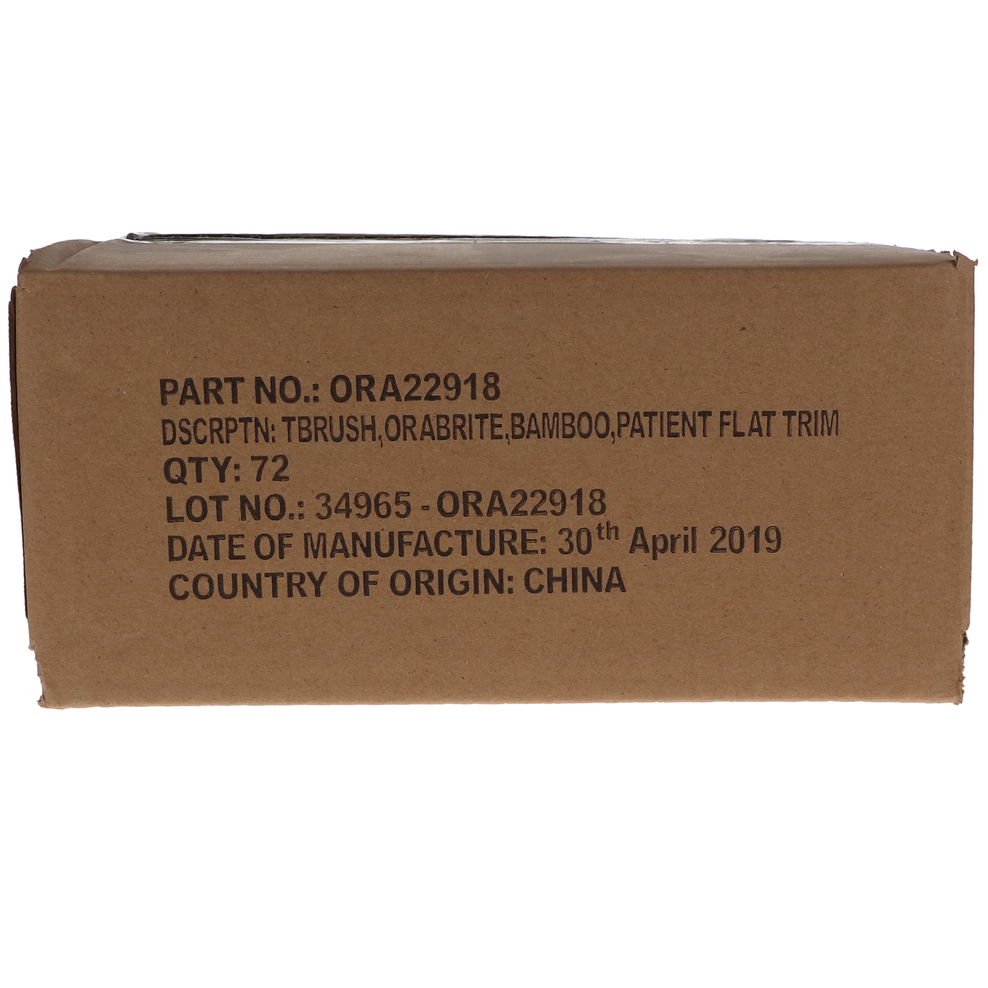 Bamboo Flat Trim Toothbrush, 72/Box, ORA22918 thumbnail 5