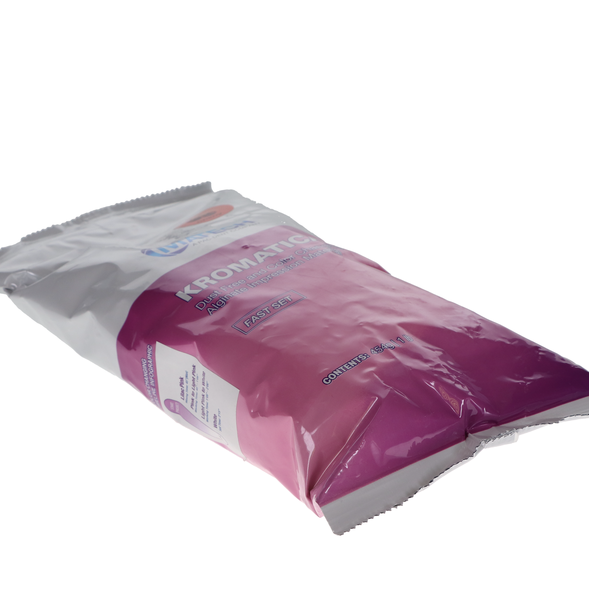 Kromatica Color-Changing Alginate Impression Material, Dust-Free, Fast Set, Pouch, 1 lb, Cherry, 1/Pk, 305-201 thumbnail 3