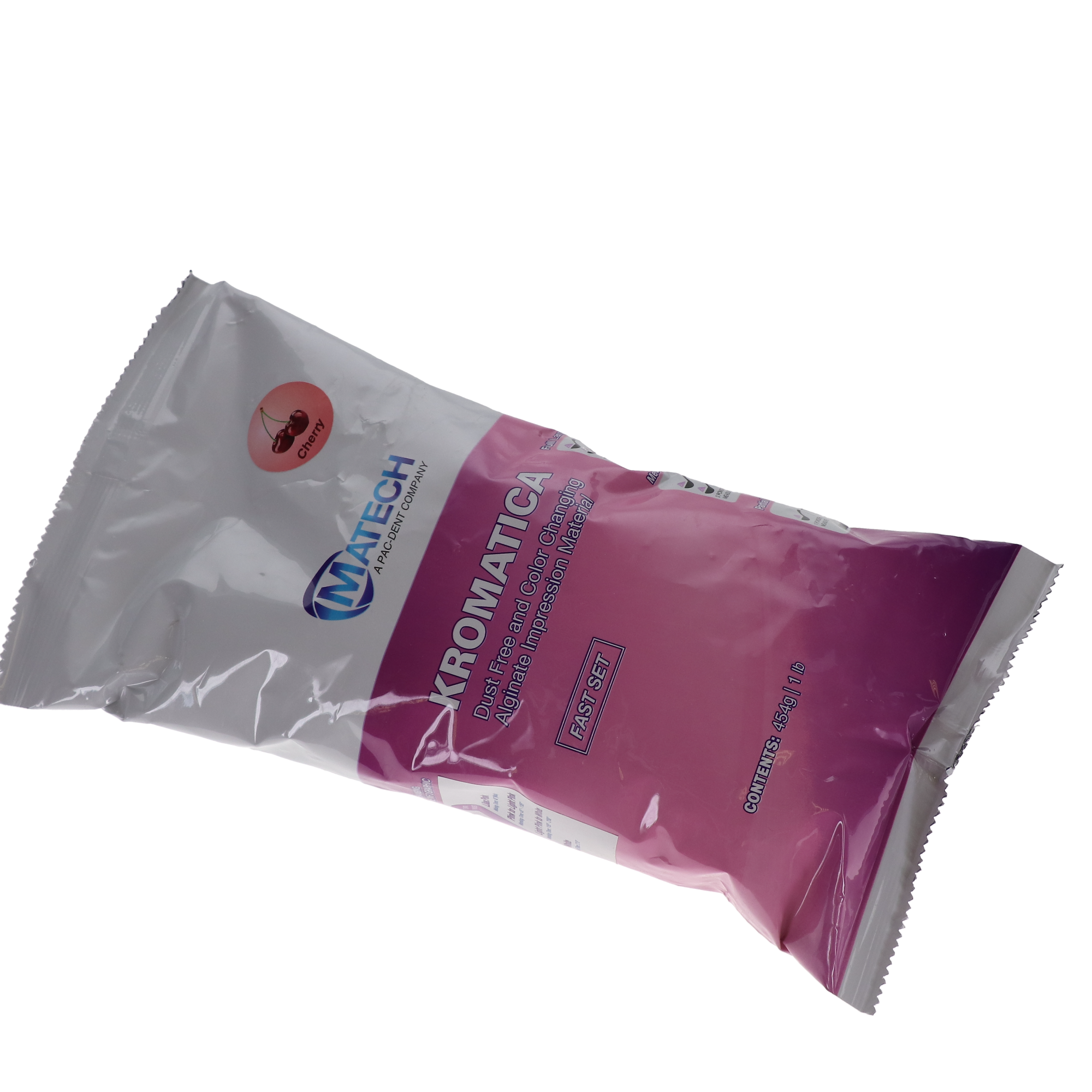 Kromatica Color-Changing Alginate Impression Material, Dust-Free, Fast Set, Pouch, 1 lb, Cherry, 1/Pk, 305-201 thumbnail 4