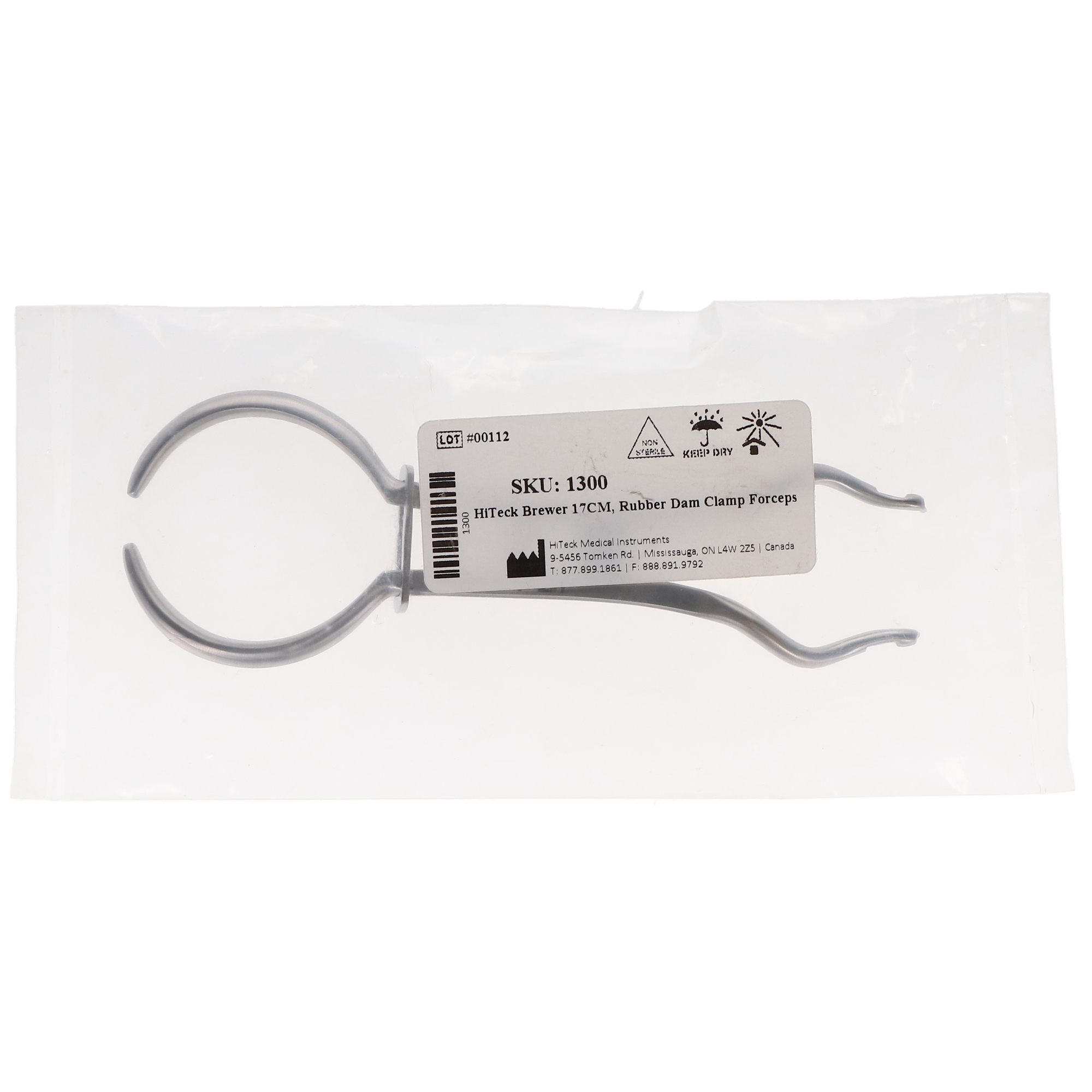 Rubber Dam Clamp Forceps, Brewer, 17 cm, 1/Pk, 1300 thumbnail 5