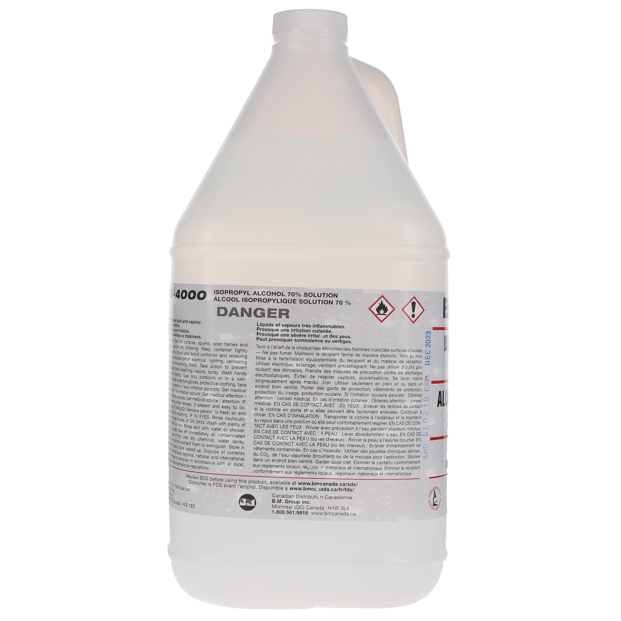 70% Isopropyl Alcohol, 4 L, 1/Pk, BM-4000 thumbnail 3