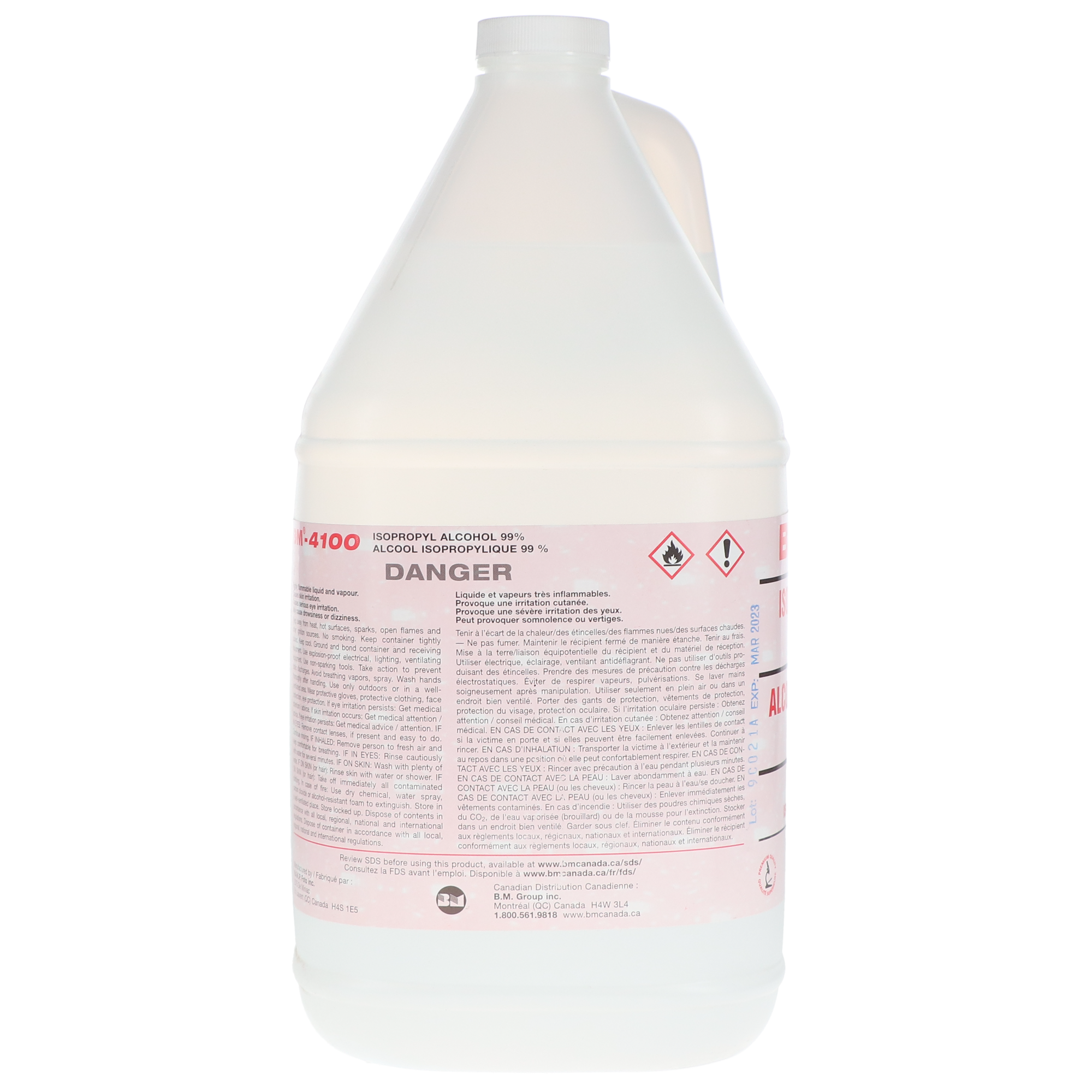 99% Isopropyl Alcohol, 4 L, 1/Pk, BM-4100 thumbnail 3