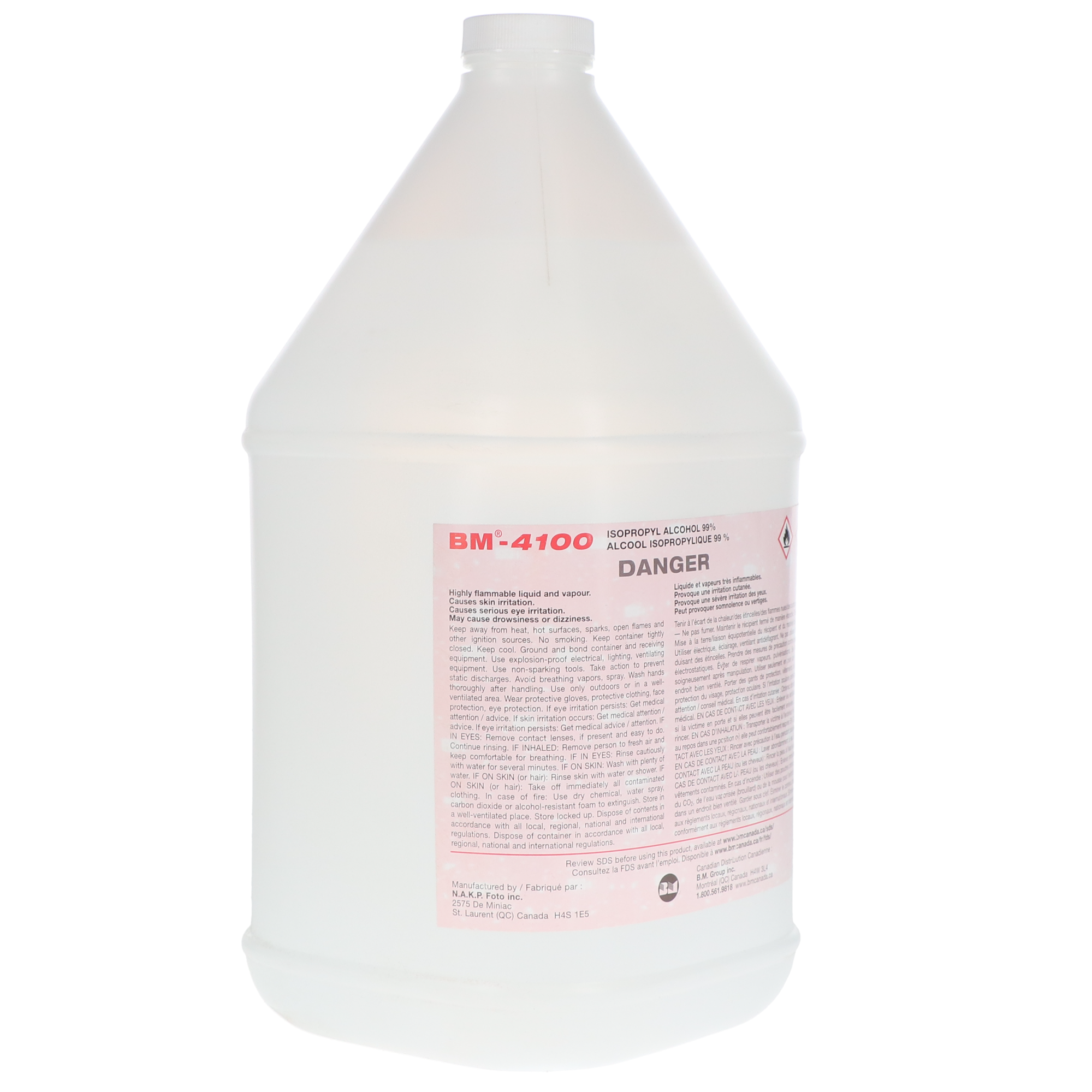 99% Isopropyl Alcohol, 4 L, 1/Pk, BM-4100 thumbnail 4