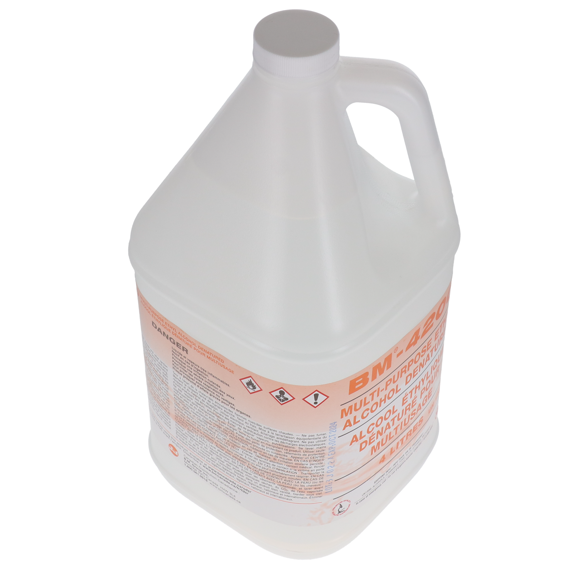 99% Ethyl Alcohol Denatured, 4 L, 1/Pk, BM-4200 thumbnail 4