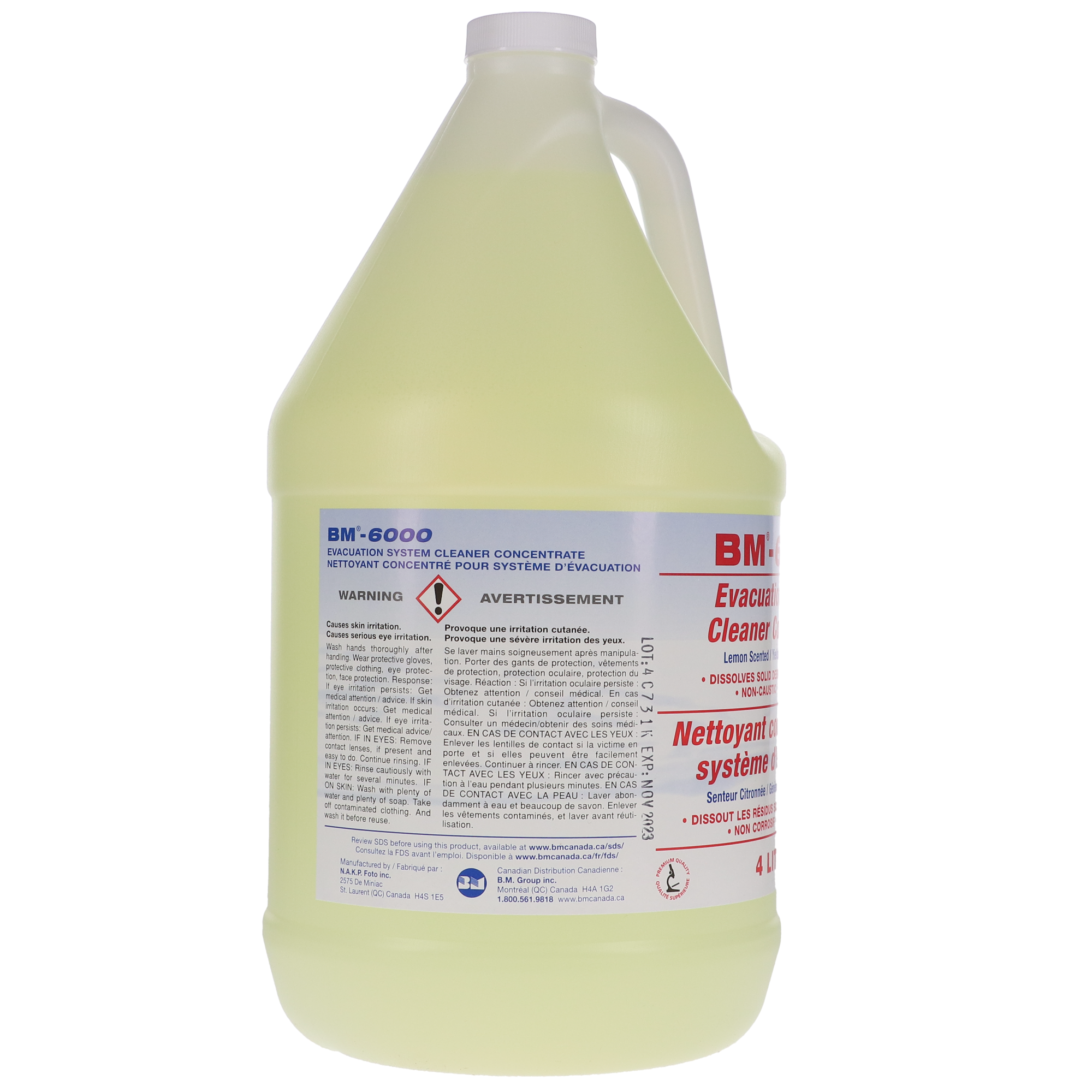 BM-6000 Evacuation Cleaner Concentrate, 4 L, 1/Pk, BM-6000 thumbnail 3