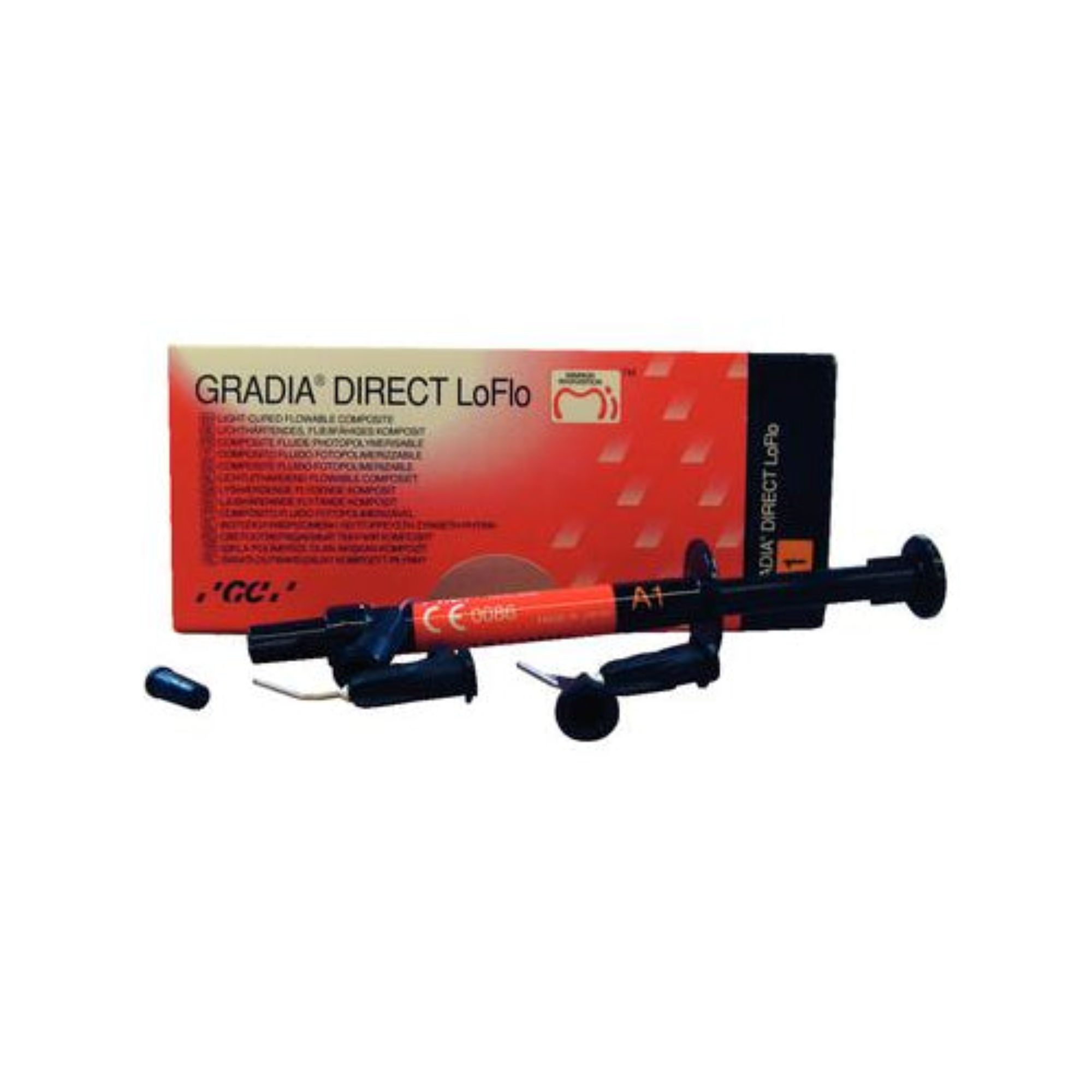 Gradia Direct LoFlo Microfilled Hybrid Resin Composite, Light-Cure, Syringe Refill, 1.3 g, A1, 2/Pk image