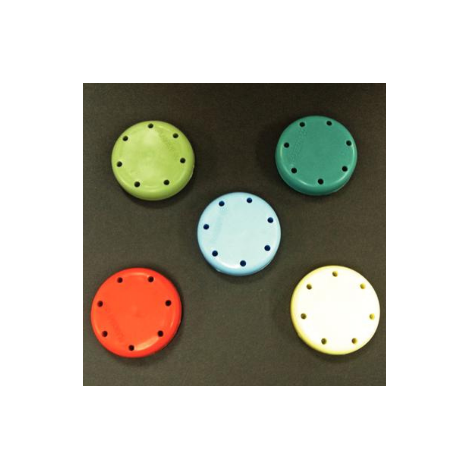 Magnetic Bur Block 7-Hole Small Round White, 400BS-1 product image