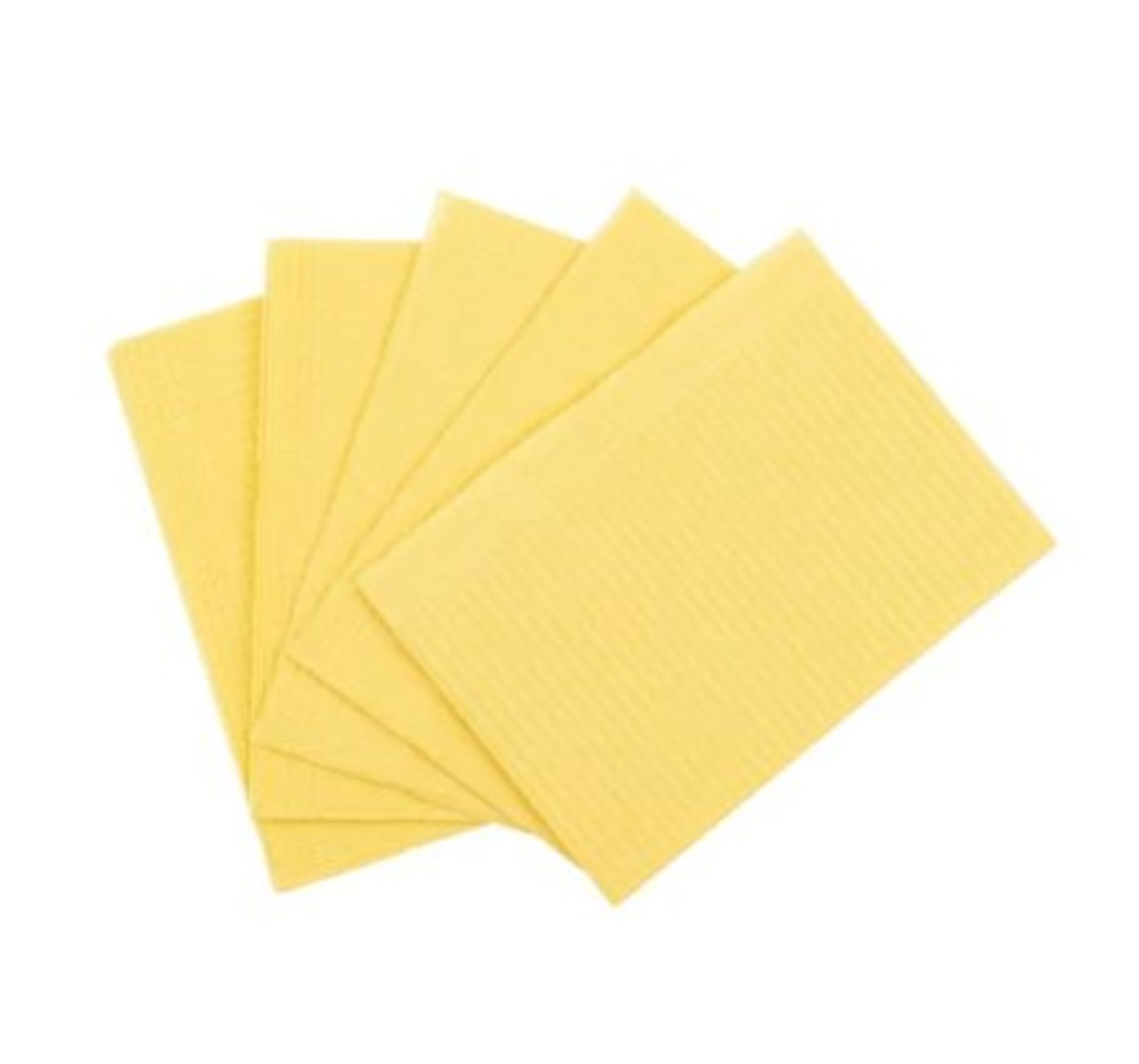 Disposable Bibs, 2-Ply and Poly-Back, 13" x 18", Yellow, 500/Pk, BIB-3 product image