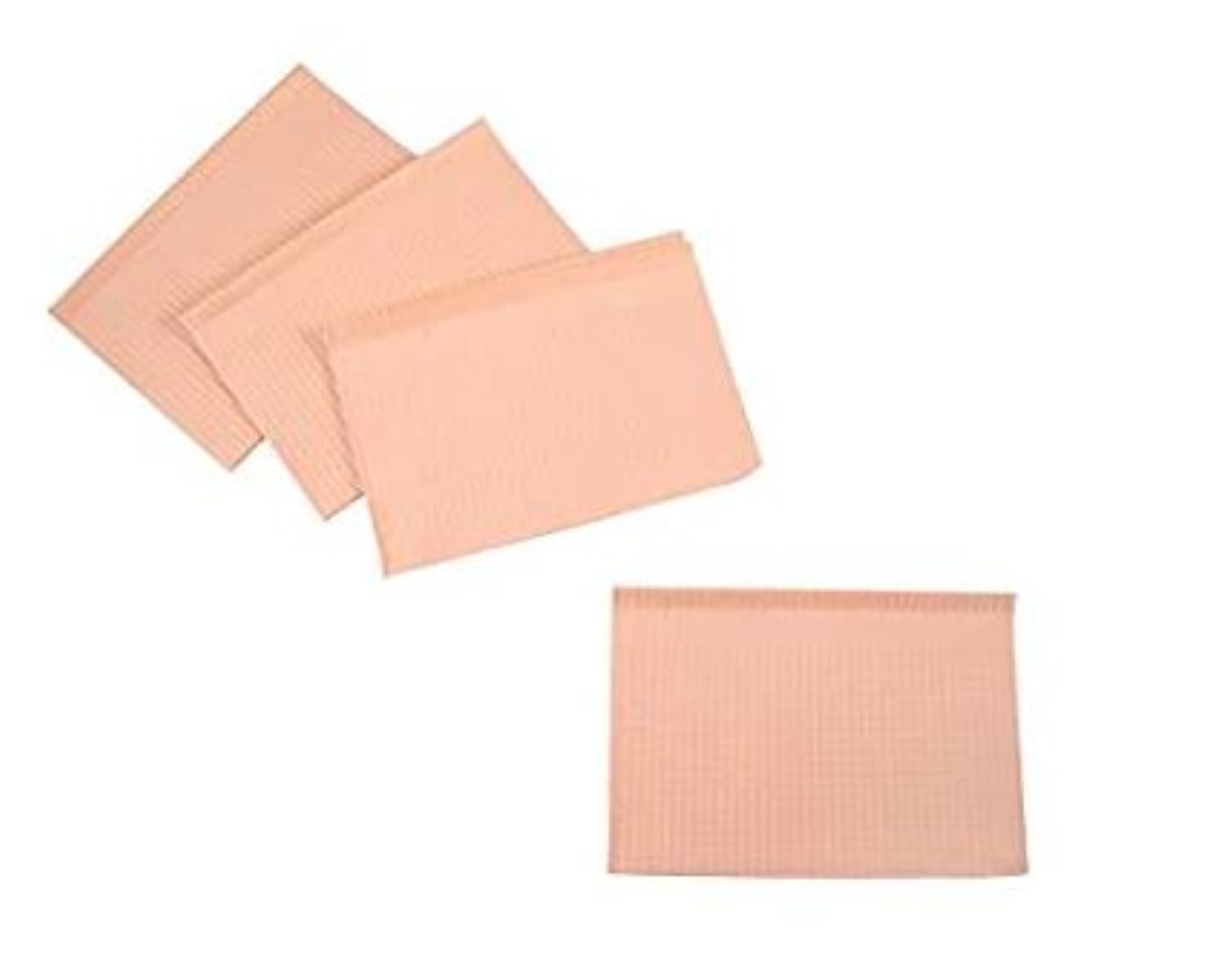 Disposable Bibs, 2-Ply and Poly-Back, 13" x 18", Peach, 500/Pk, BIB-12 product image