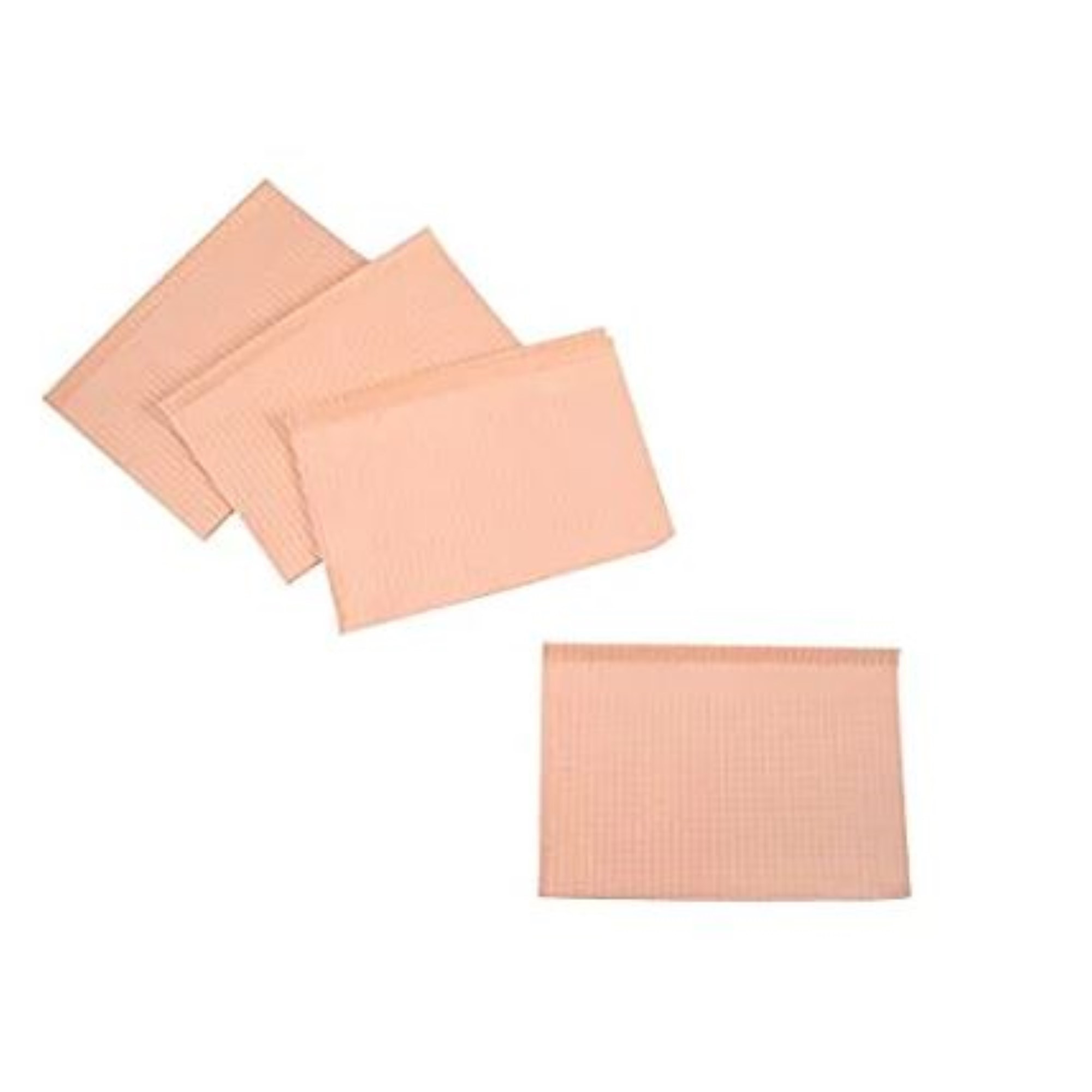 Disposable Bibs, 2-Ply and Poly-Back, 13" x 18", Peach, 500/Pk, BIB-12 thumbnail 2