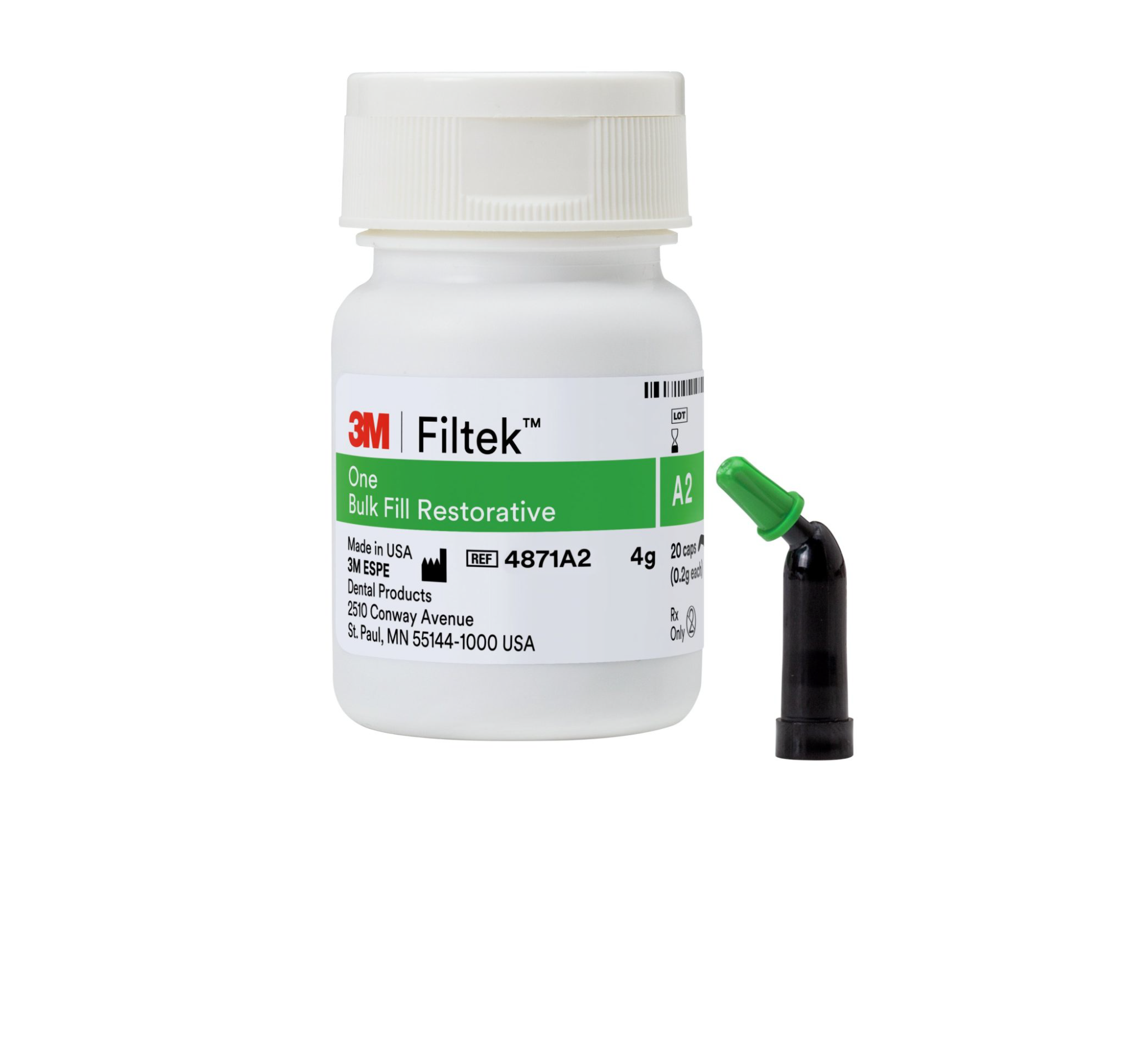 Filtek Bulk Fill Posterior, Capsules, 0.2 g, A2, 20/Pk product image