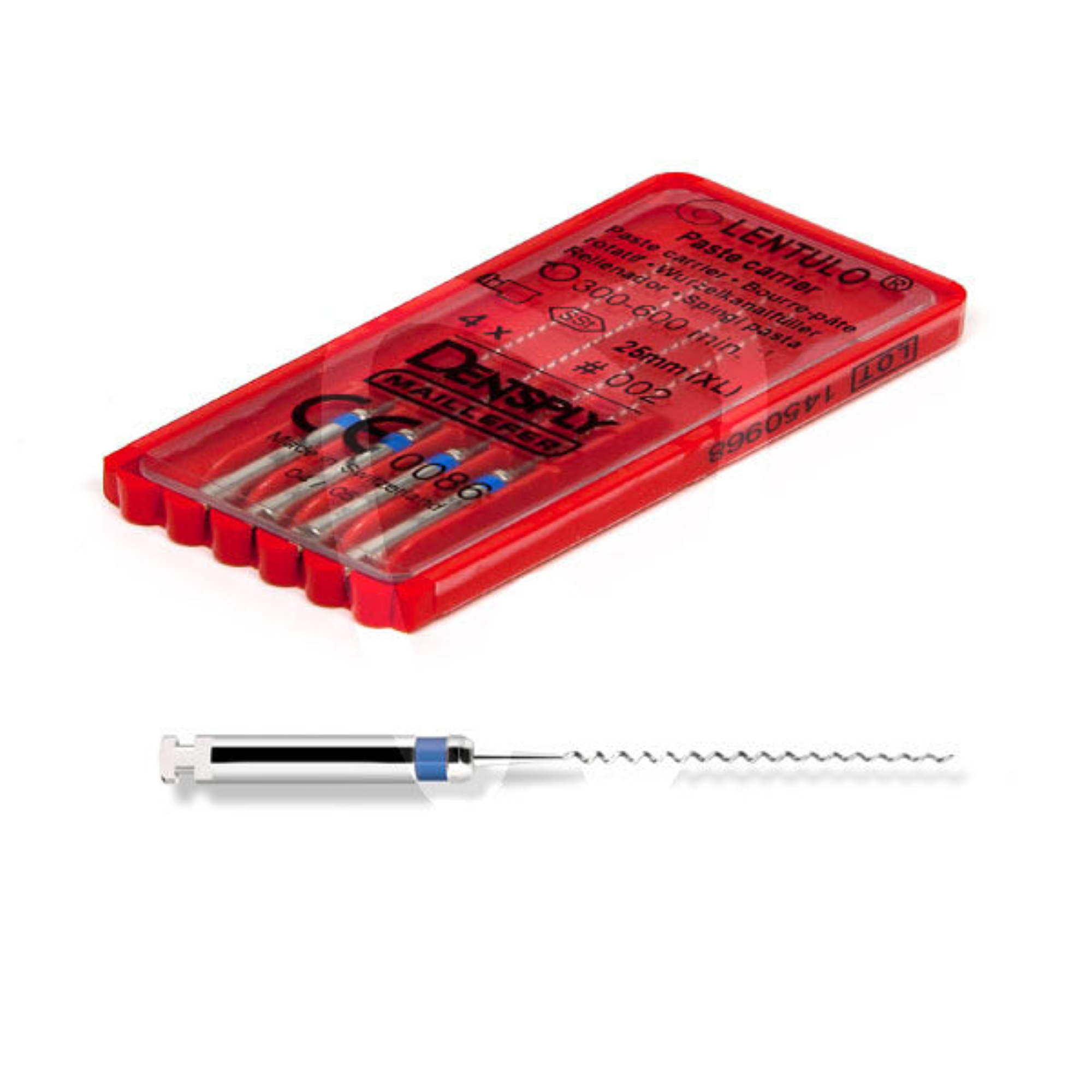 Lentulo Stainless Steel Spiral Fillers, RA, 17 mm, # 2, Blue, 4/Pk product image