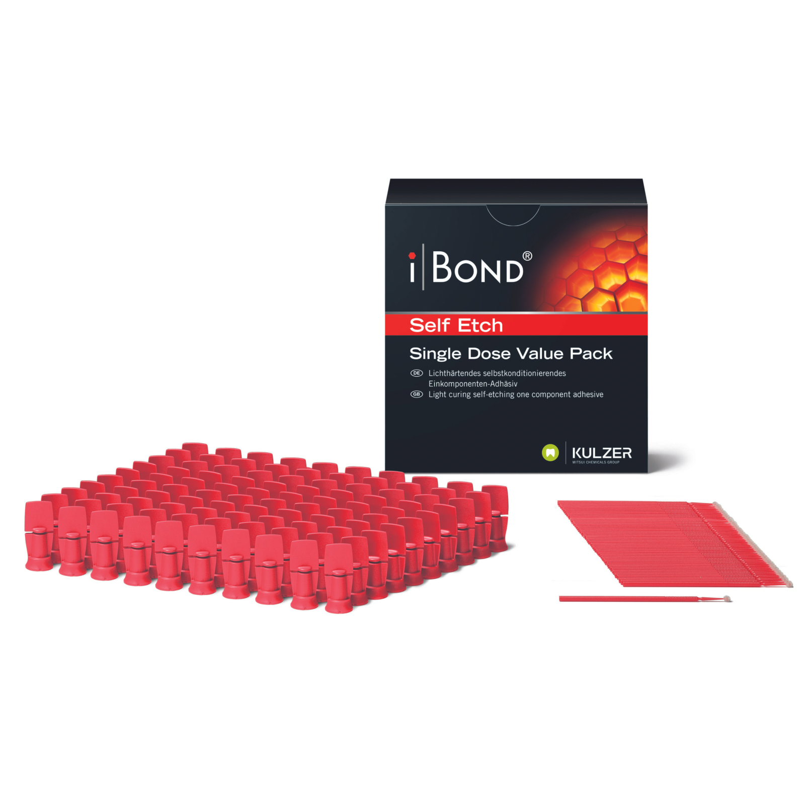 iBOND Self-Etch Bonding Agent, Light-Cure, Single Dose Value Pack, 4 ml, 100/Pk, 66046245 product image