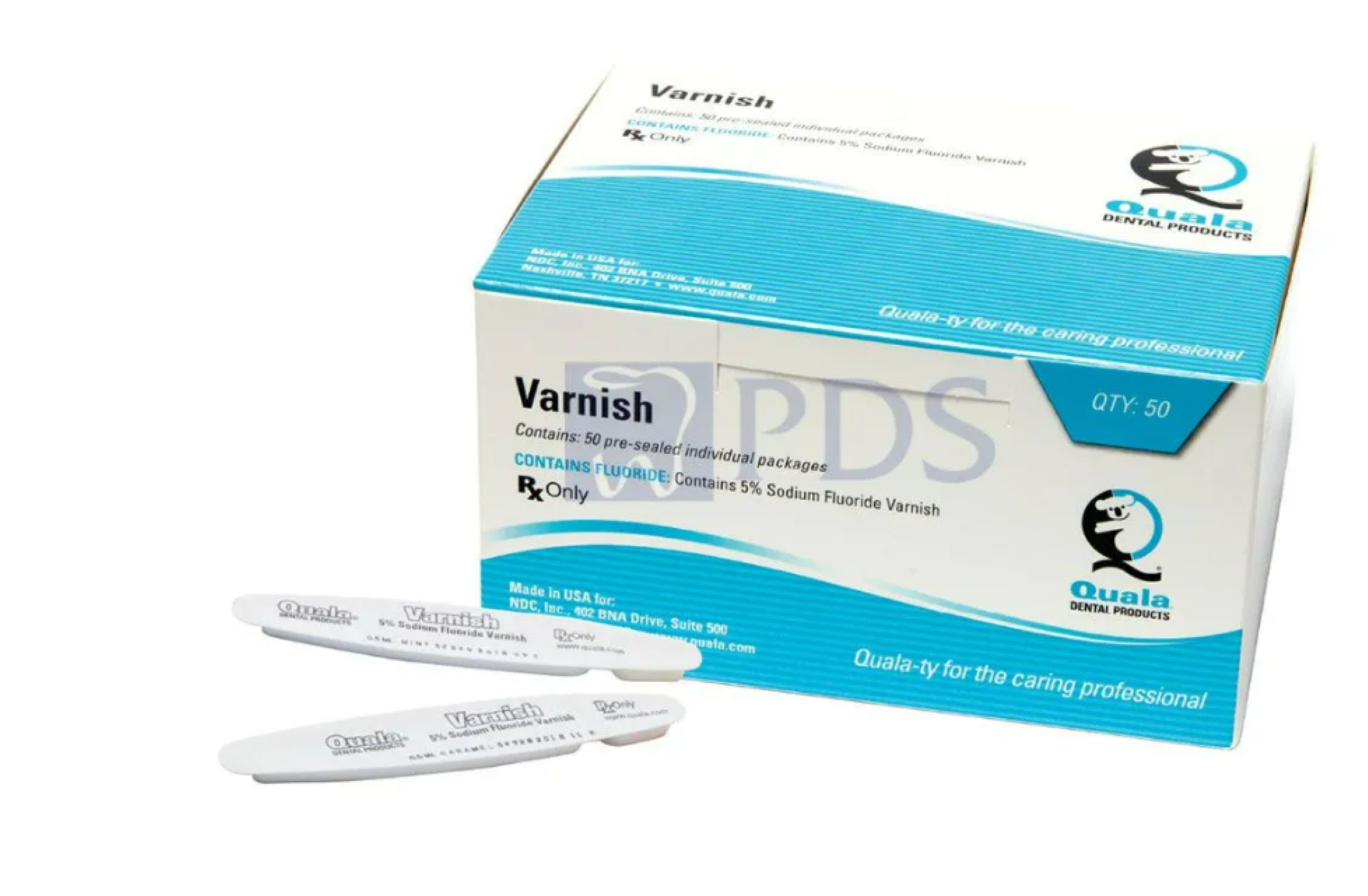 5% Sodium Fluoride Varnish, 0.5 ml, Caramel, White, 50/box product image
