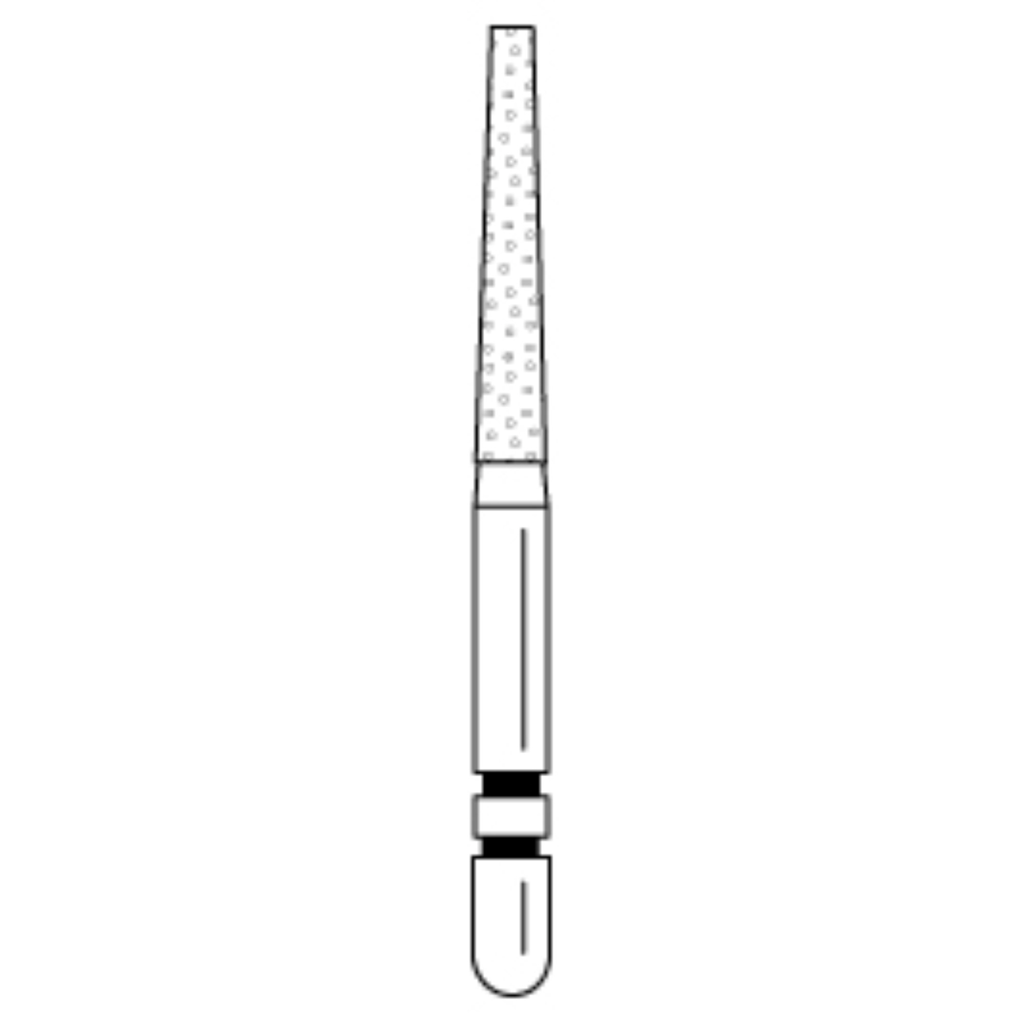 Two Striper Diamond Burs, FG, Flat-End Taper, 726.10, 2.0 mm, Coarse, Green, 5/Pk, 2015448 product image