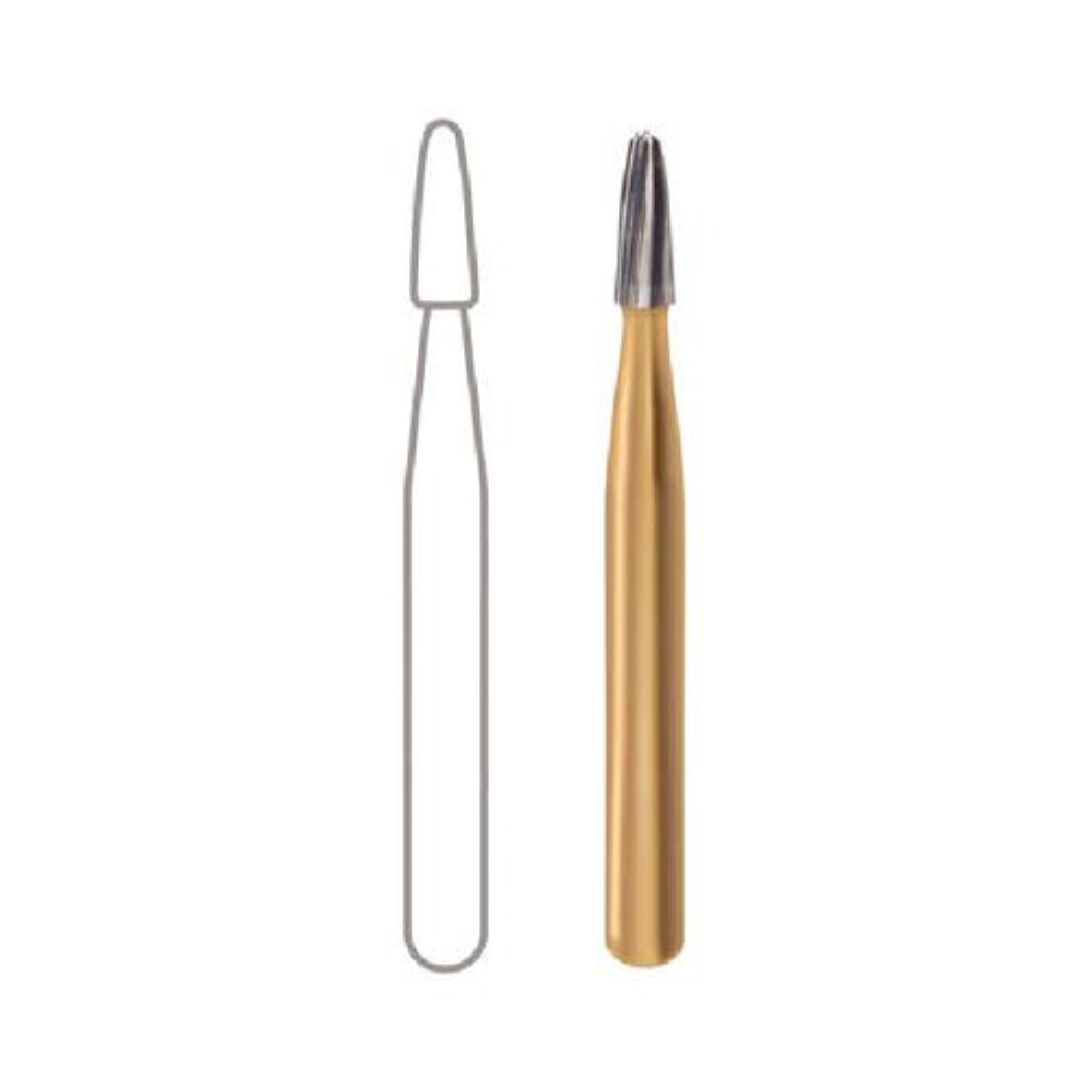 Midwest Trimming and Finishing Carbide Burs, FG, 12-Blade, Bullet, 1.2 mm, # 7803, 10/Pk product image