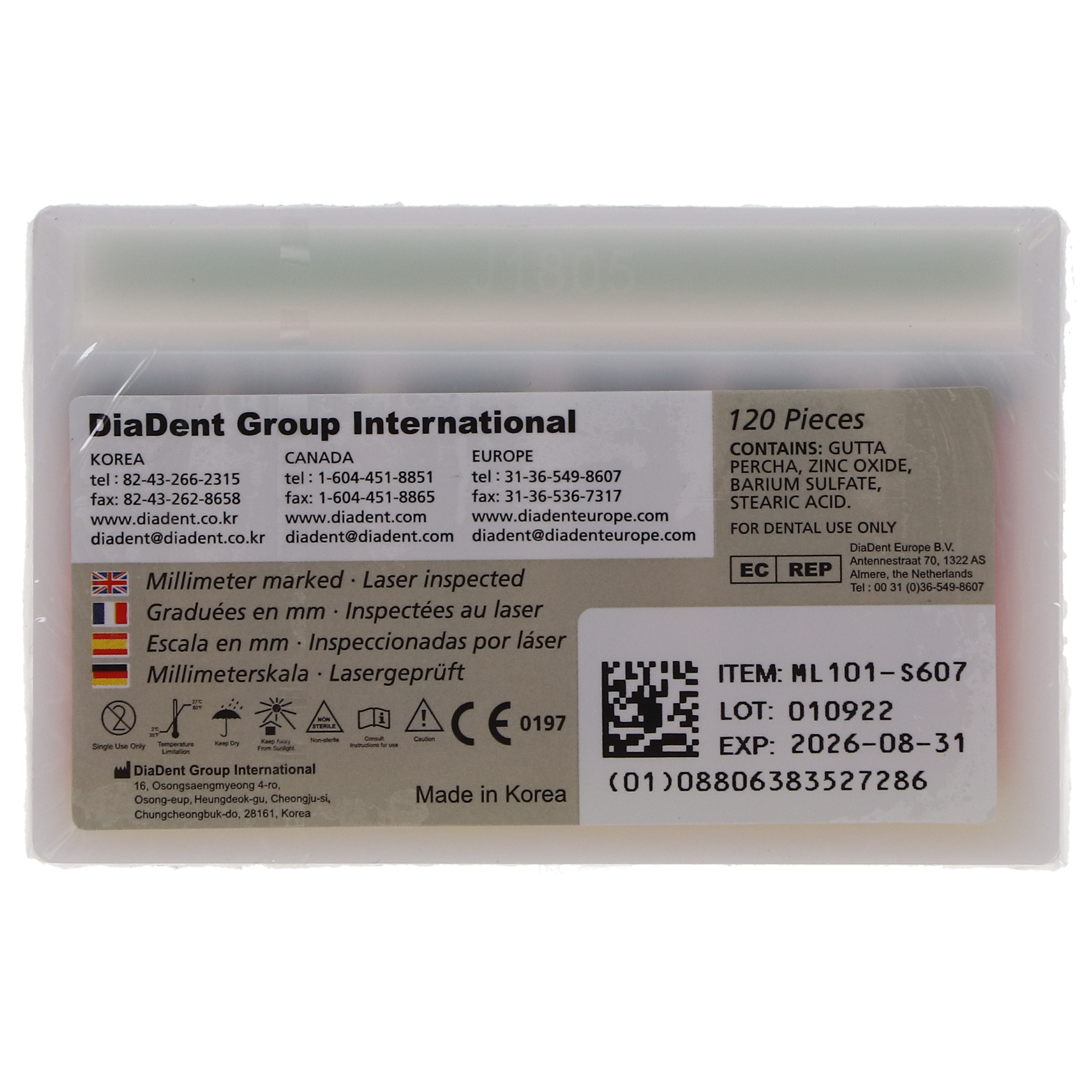 Gutta Percha, ML.029, ISO Sizes, MMGP Spillproof #35, 120/Pk, ML101-S607 thumbnail 7