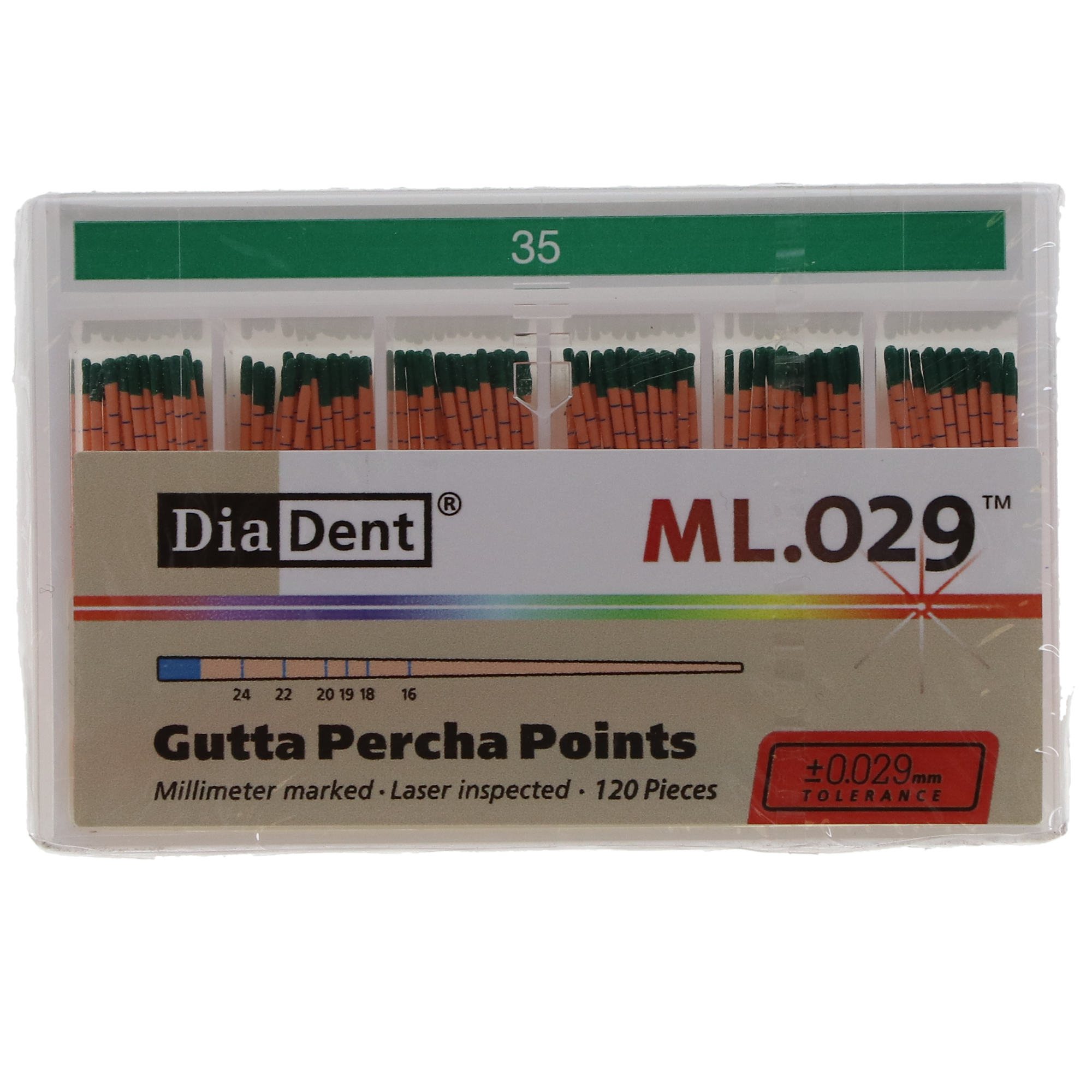 Gutta Percha, ML.029, ISO Sizes, MMGP Spillproof #35, 120/Pk, ML101-S607 thumbnail 8