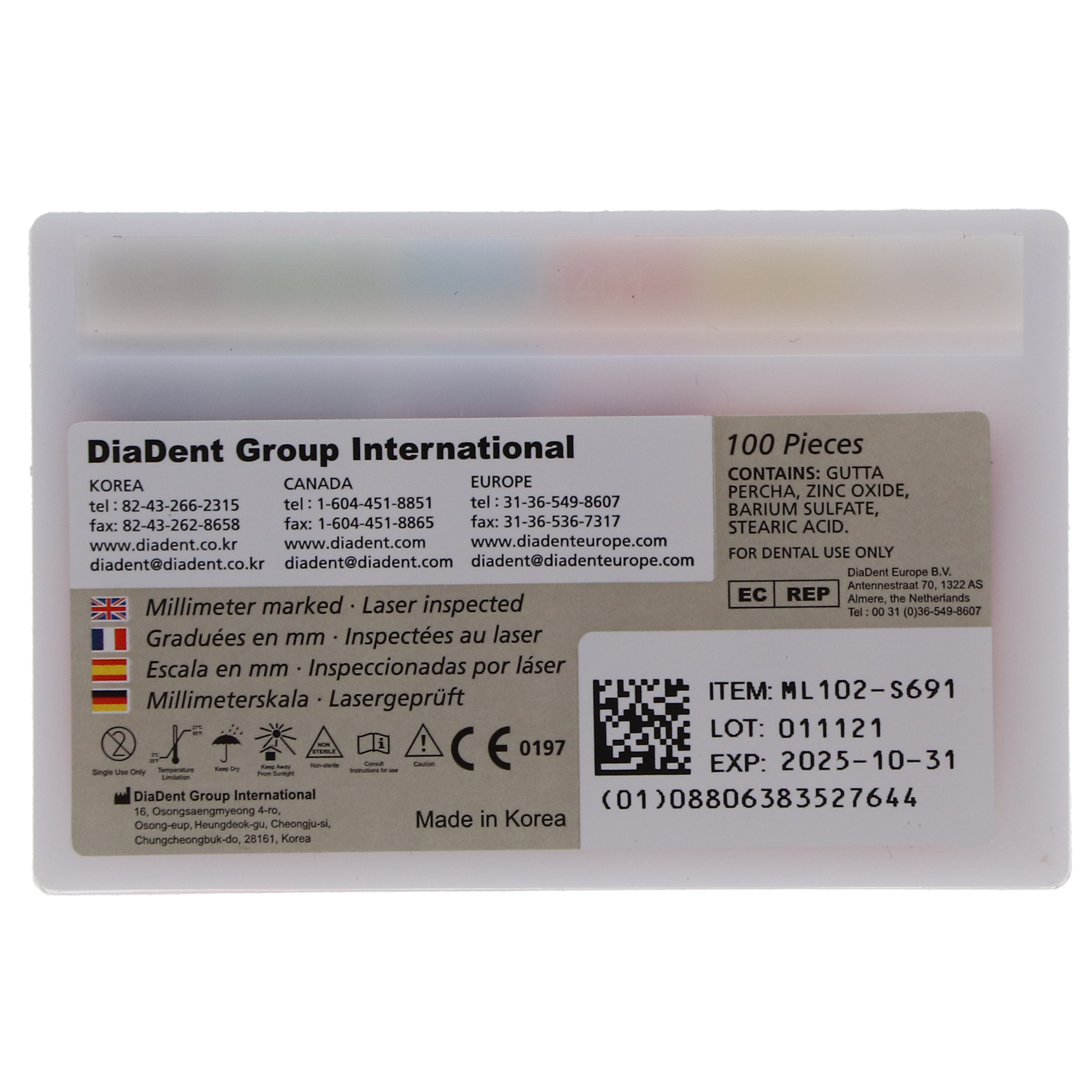 Gutta Percha, ML.029, Accessory Sizes, MMGP Spillproof #XF/M, 100/Pk, ML102-S691 thumbnail 5