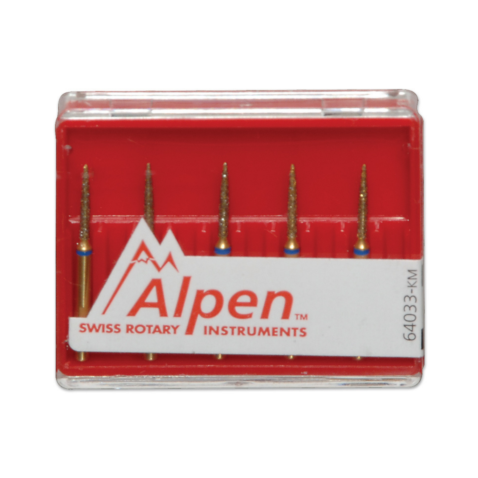 Alpen Multilayer Diamond Burs, FG, Pointed Football, # 368, 1.6 mm, Coarse, Blue, 5/Pk, 60031757 product image