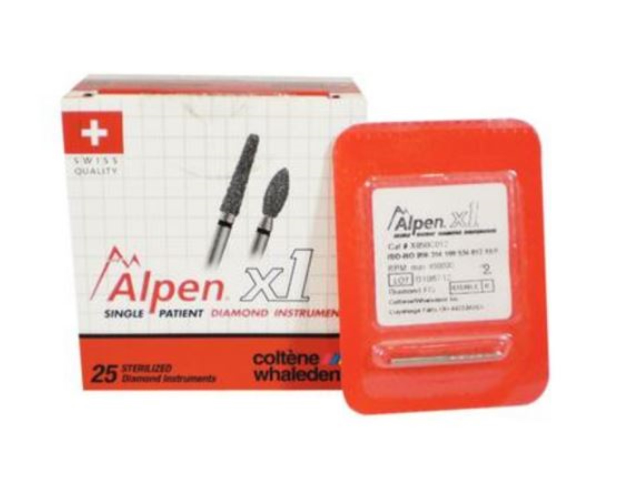 Alpen x1 Sterile Single-Use Diamond Burs, FG, Cylinder, # 835, 1.0 mm, Medium, Gray, 25/Pk, X835M010 product image