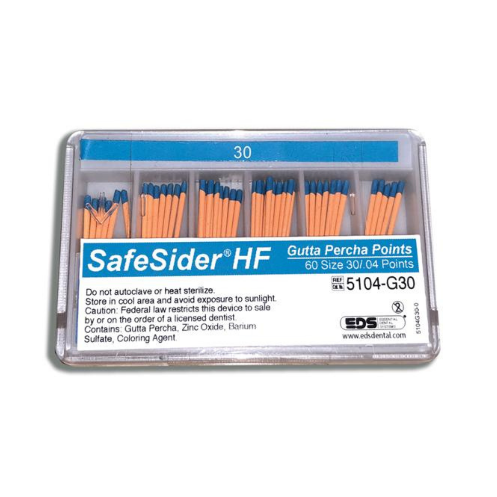 EDS - SafeSider HF Rotary Gutta Percha Points 30mm #04 60/Pk product image