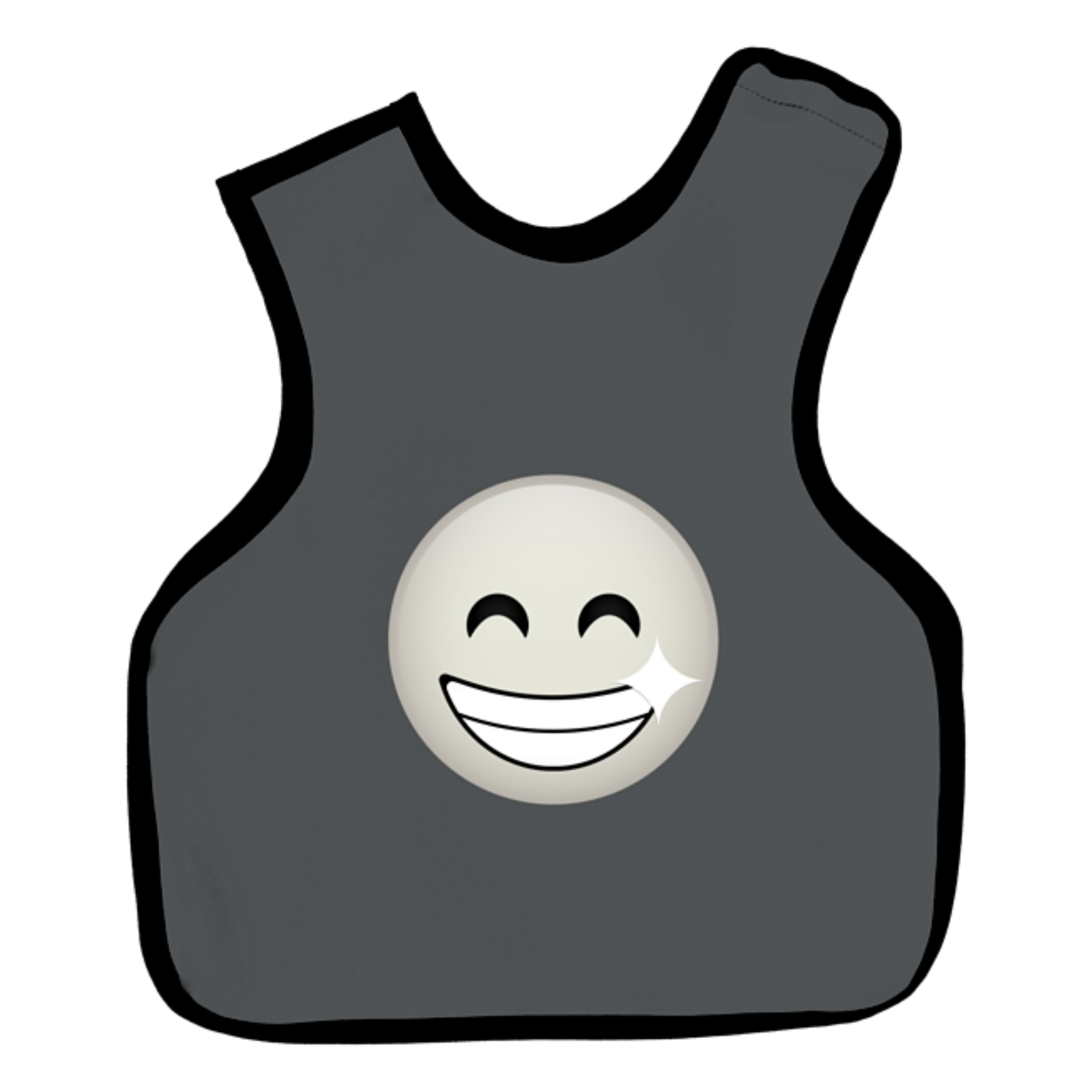 X-Ray Apron Cling Shield Child Protectall LF Vinyl w/Collar Black product image