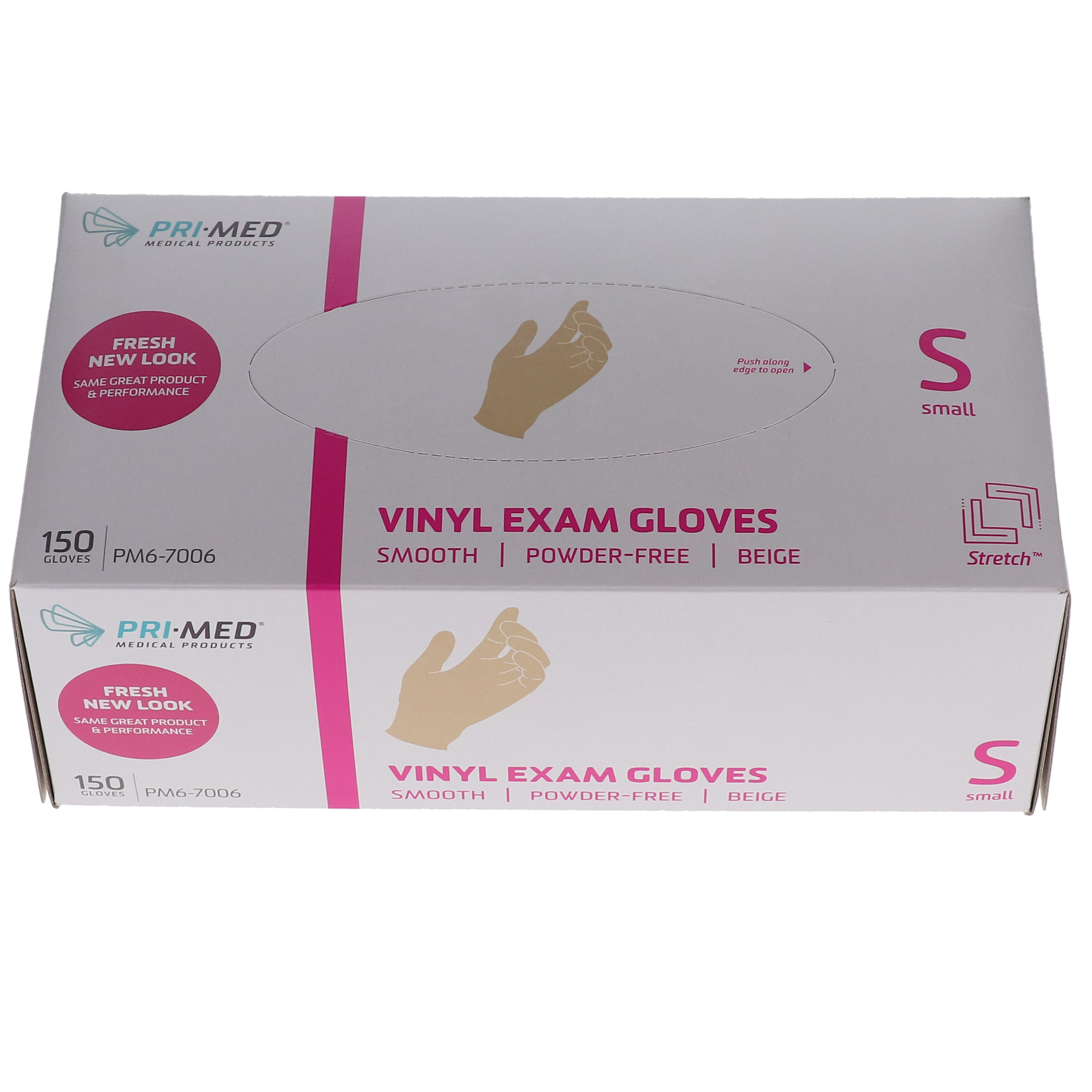 Stretch Vinyl Examination Gloves, Powder-Free, Small, 150/Box, PM6-7006 product image